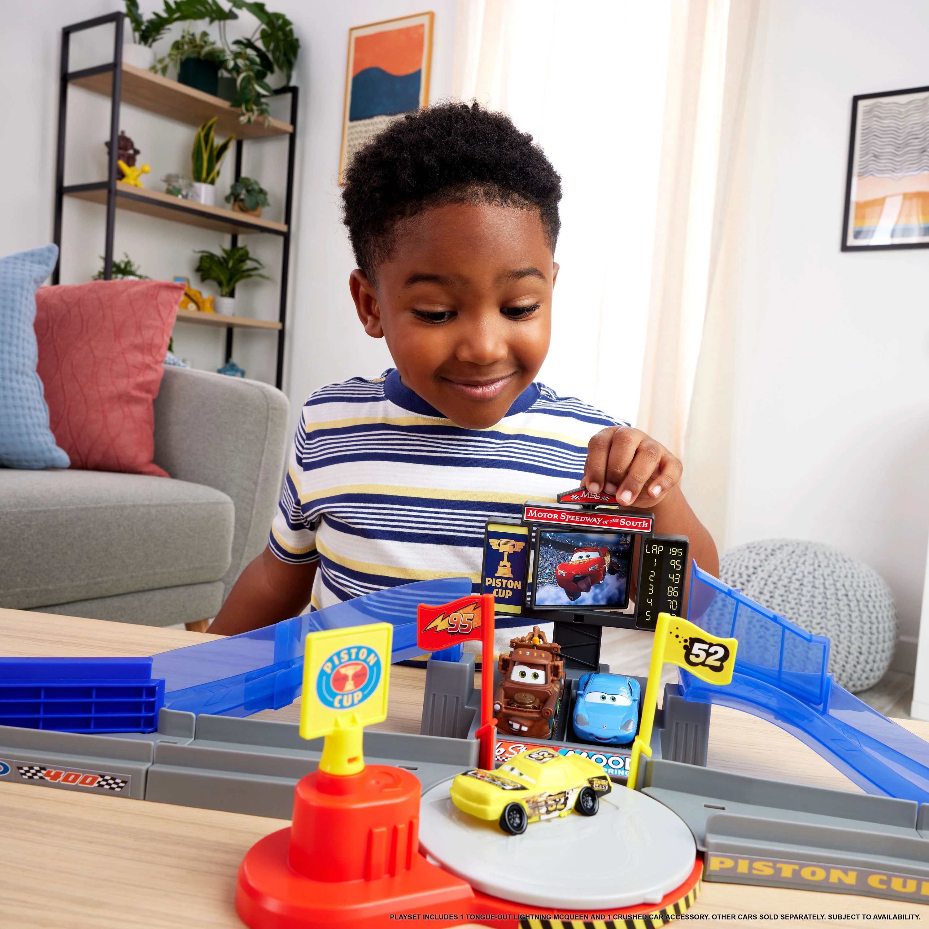 Cars de Disney y Pixar Cars Playsets Pista de Juguete pista de acrobacias de la copa pistón - Image 2