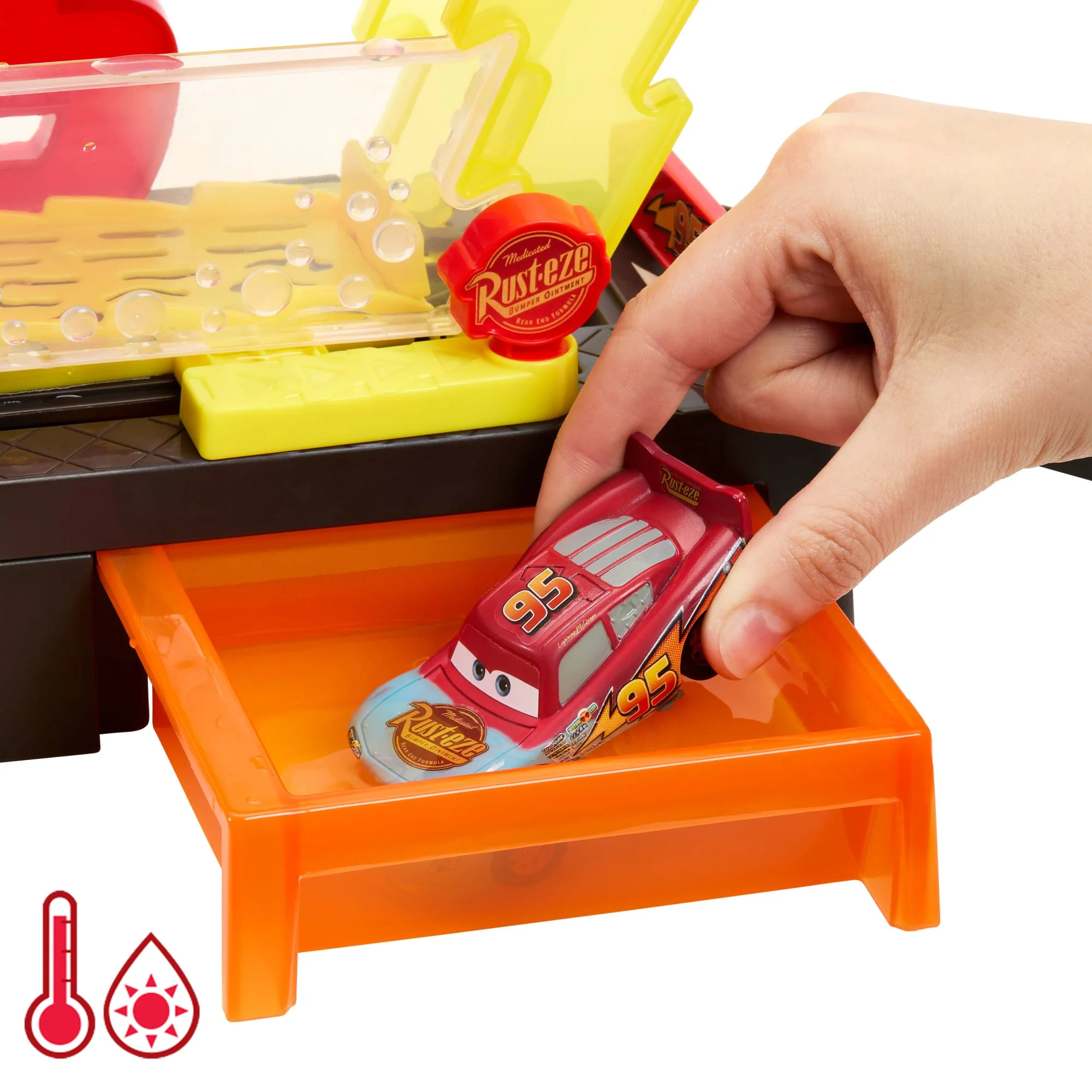 Cars de Disney y Pixar Color Changers Pista de Juguete AutoLavado Rayo McQueen - Image 4