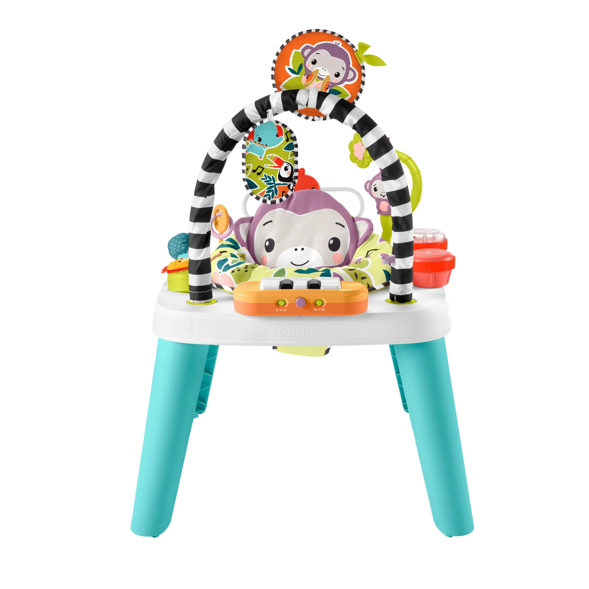 Centre D’Activités Musicales Pour Bébés et Table de Jeu Pour Tout-Petits Singe Violet 2 en 1 Fisher-Price - Image 6