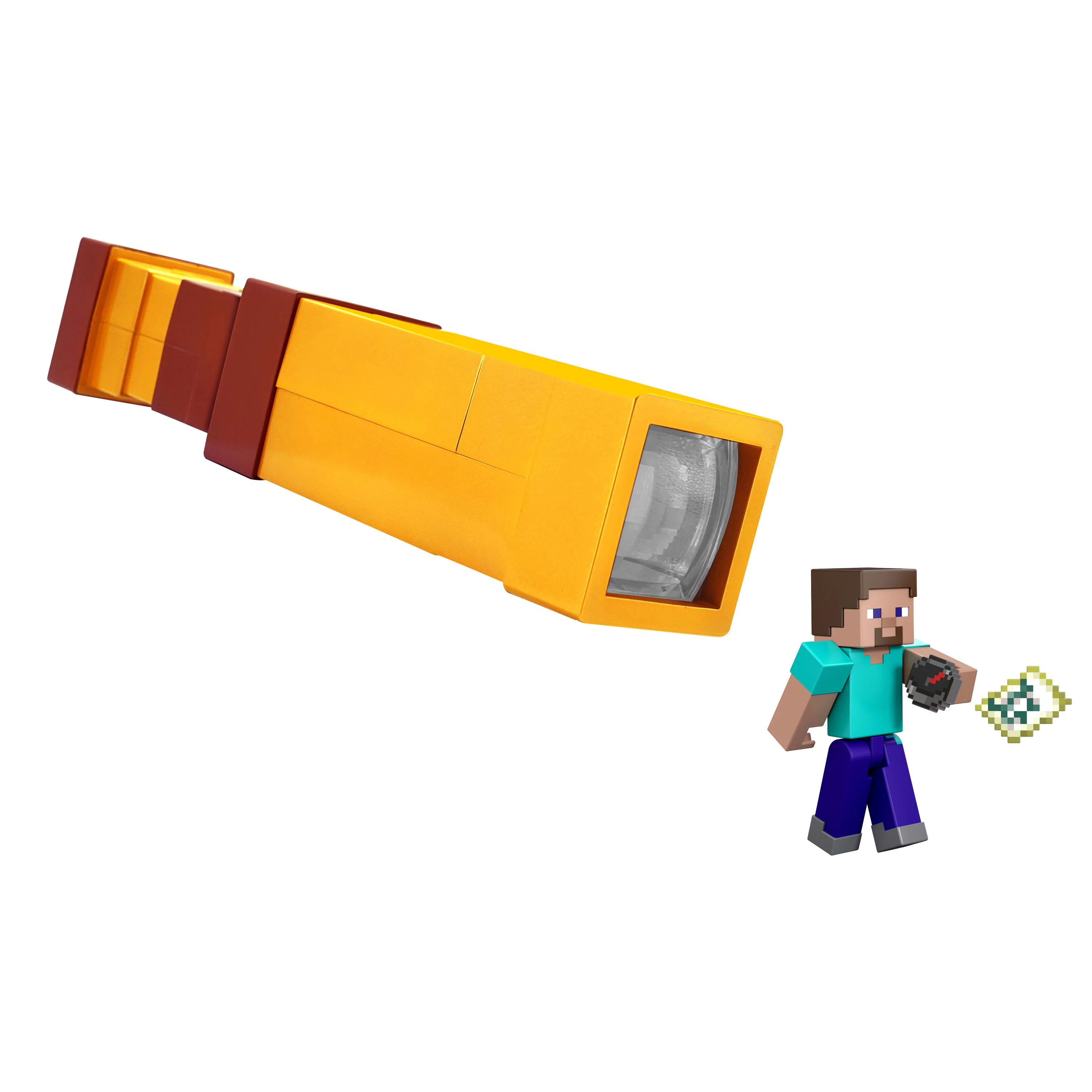 Coffret Avec Longue Vue à Pixels Minecraft et Figurine Articulée de Steve - Image 6