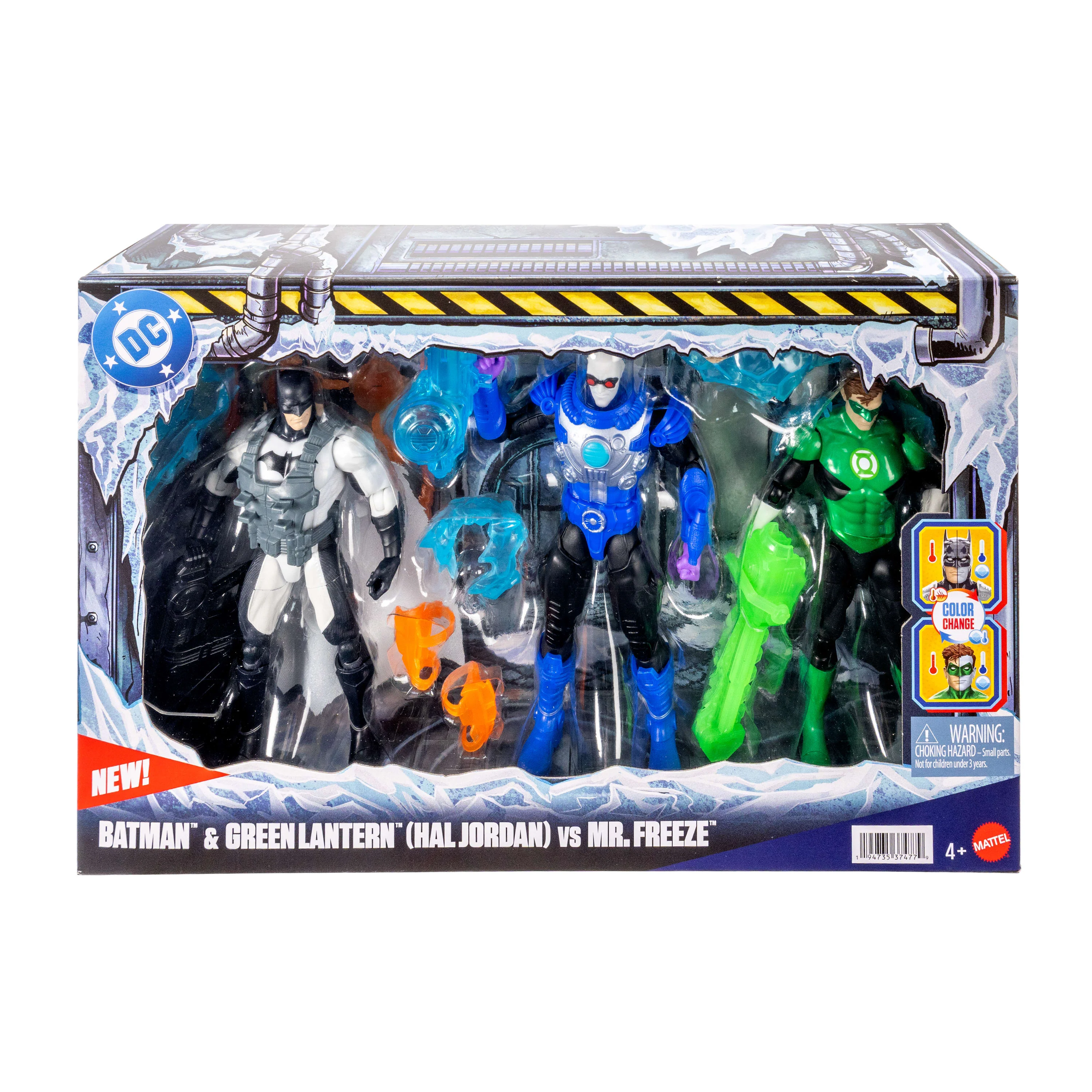 DC Premier Batman & Green Lantern Hal Jordan Versus Mr Freeze 3 Action Figure Pack, Color Change - Image 5