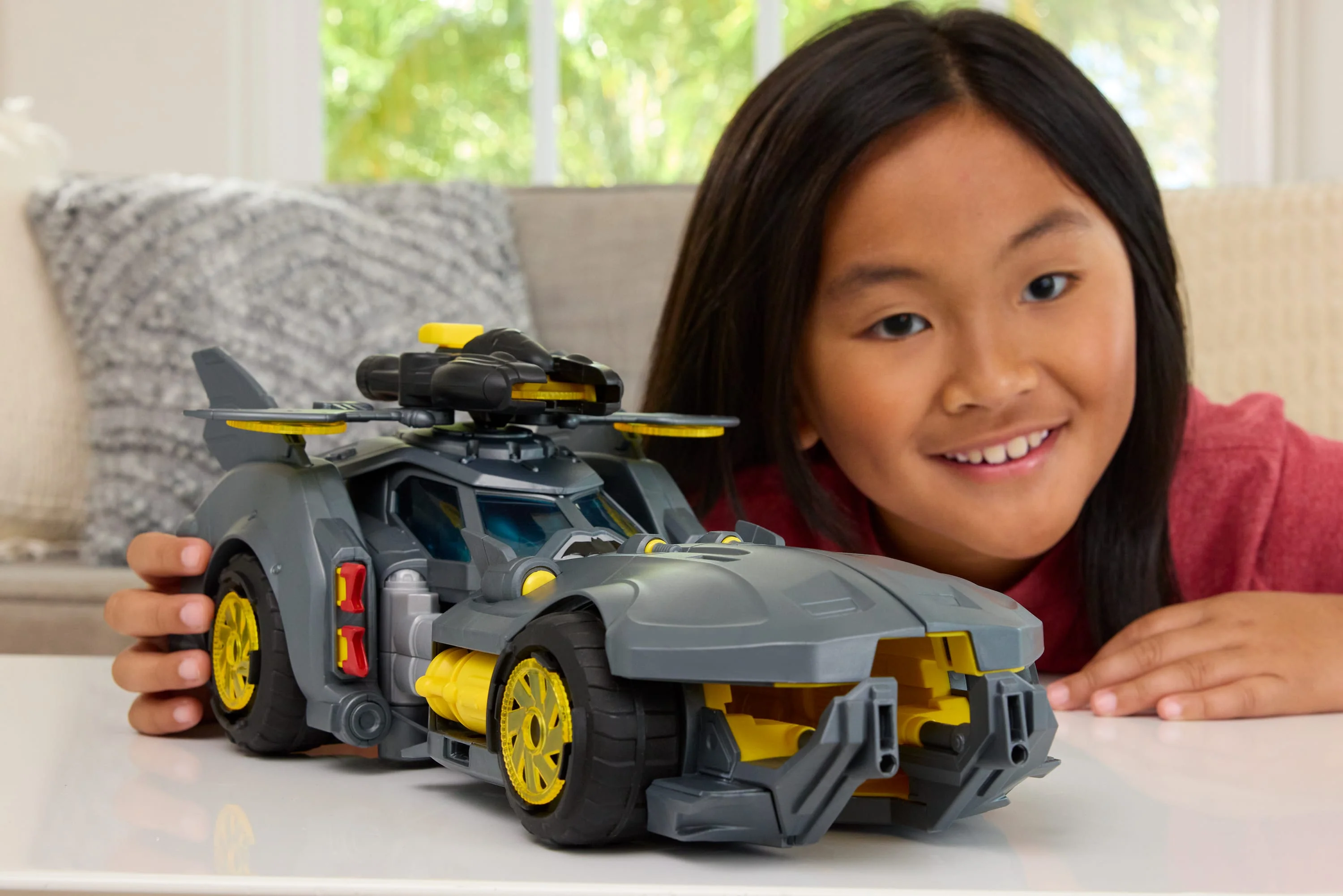 DC Premier Batmobile Vehicle, Batman Signature Crime Fighting Car With Bat-Drone Cannon - Image 2