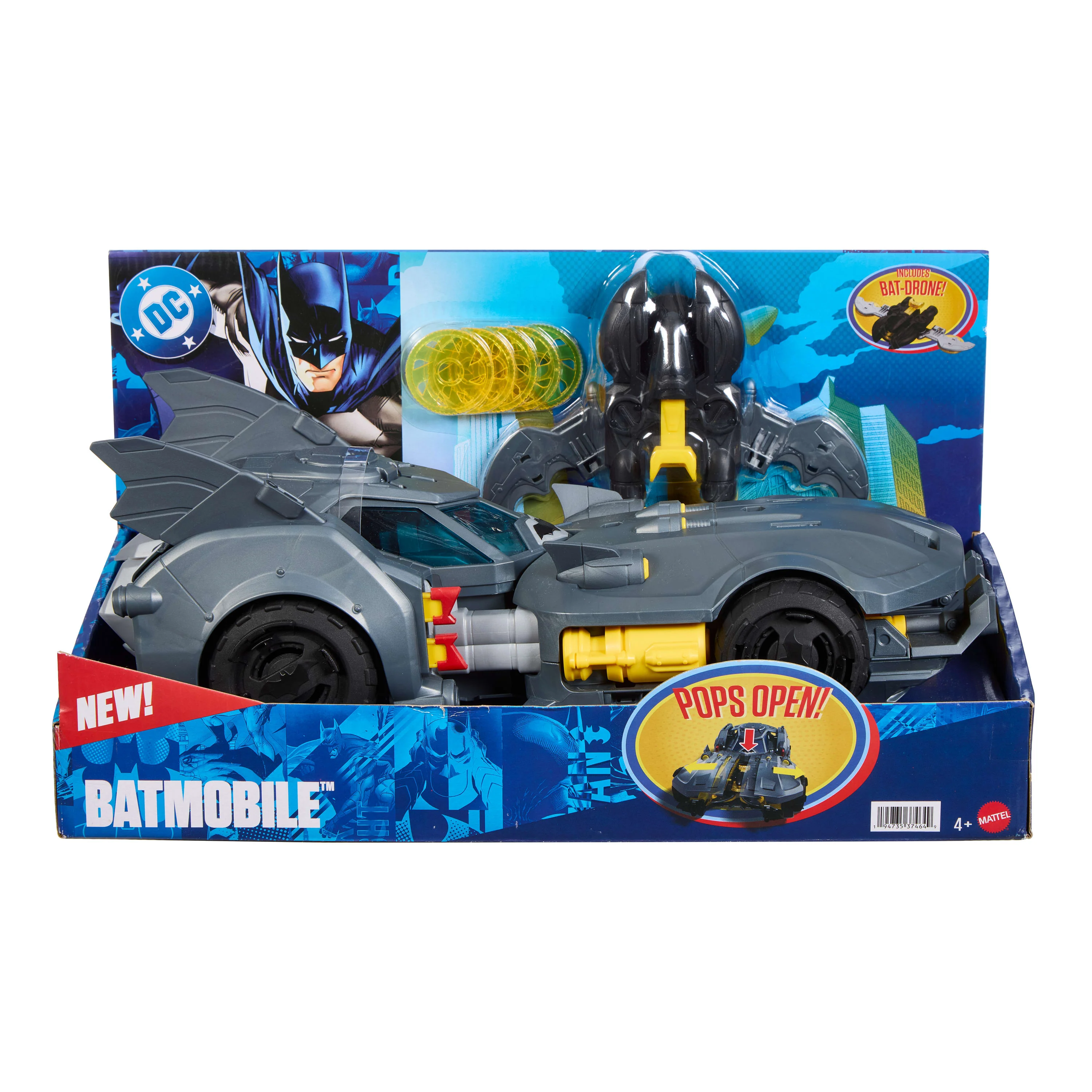 DC Premier Batmobile Vehicle, Batman Signature Crime Fighting Car With Bat-Drone Cannon - Image 6