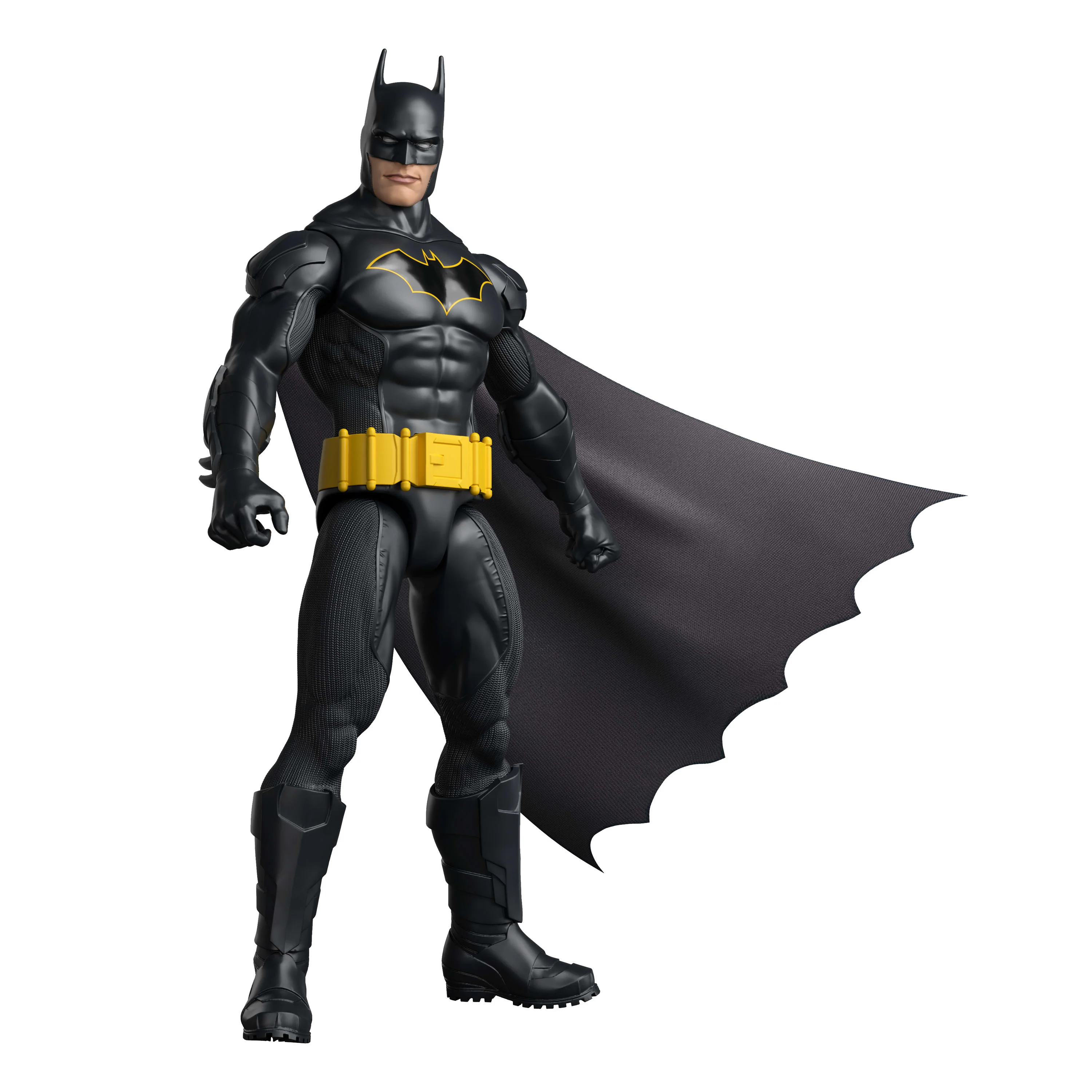 DC 12-inch Batman Action Figure, Black Batsuit, 7 Points Of Articulation