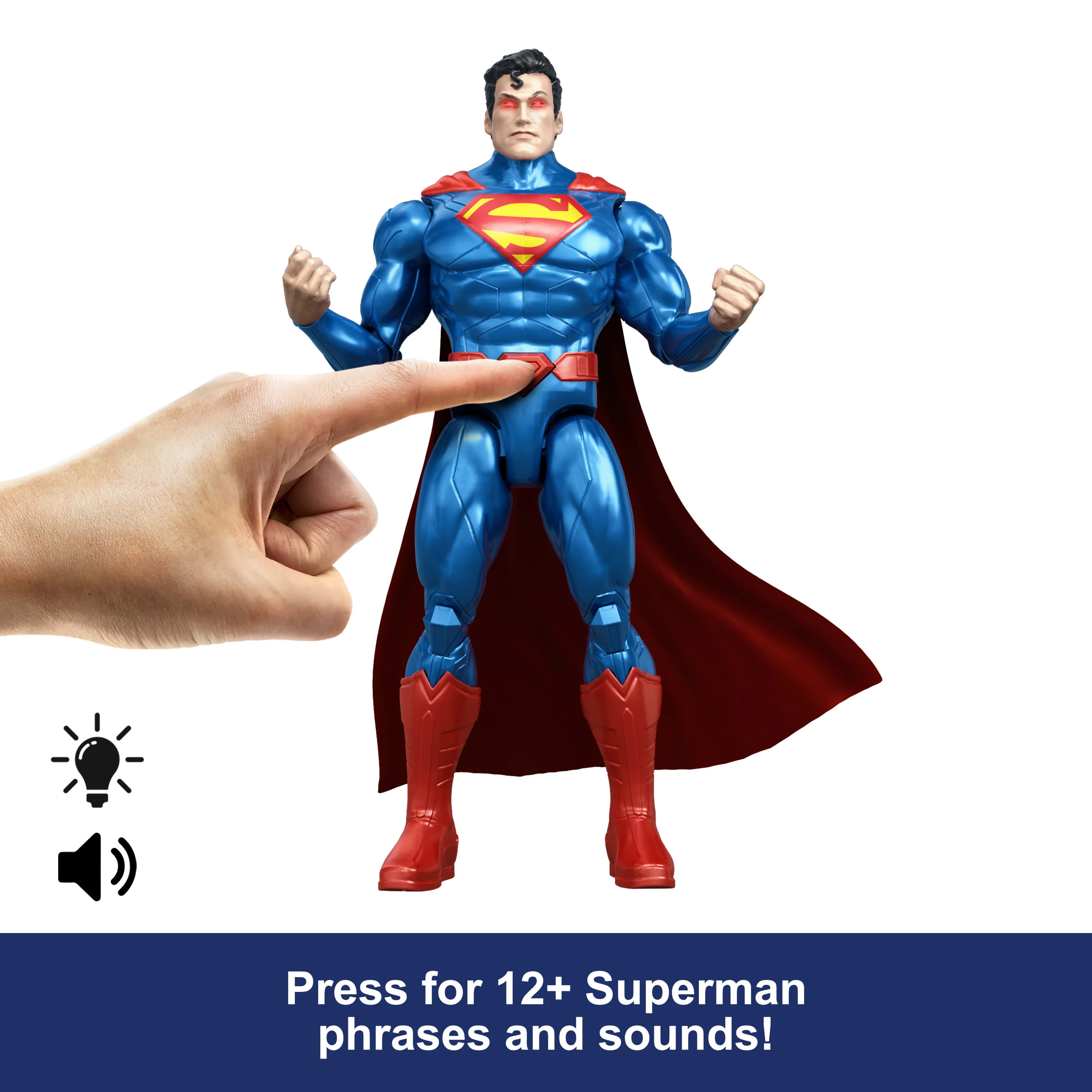DC Premier 6.5 Inch Heat Vision Superman Figure With Action, Lights & Sounds, Posable - Image 4