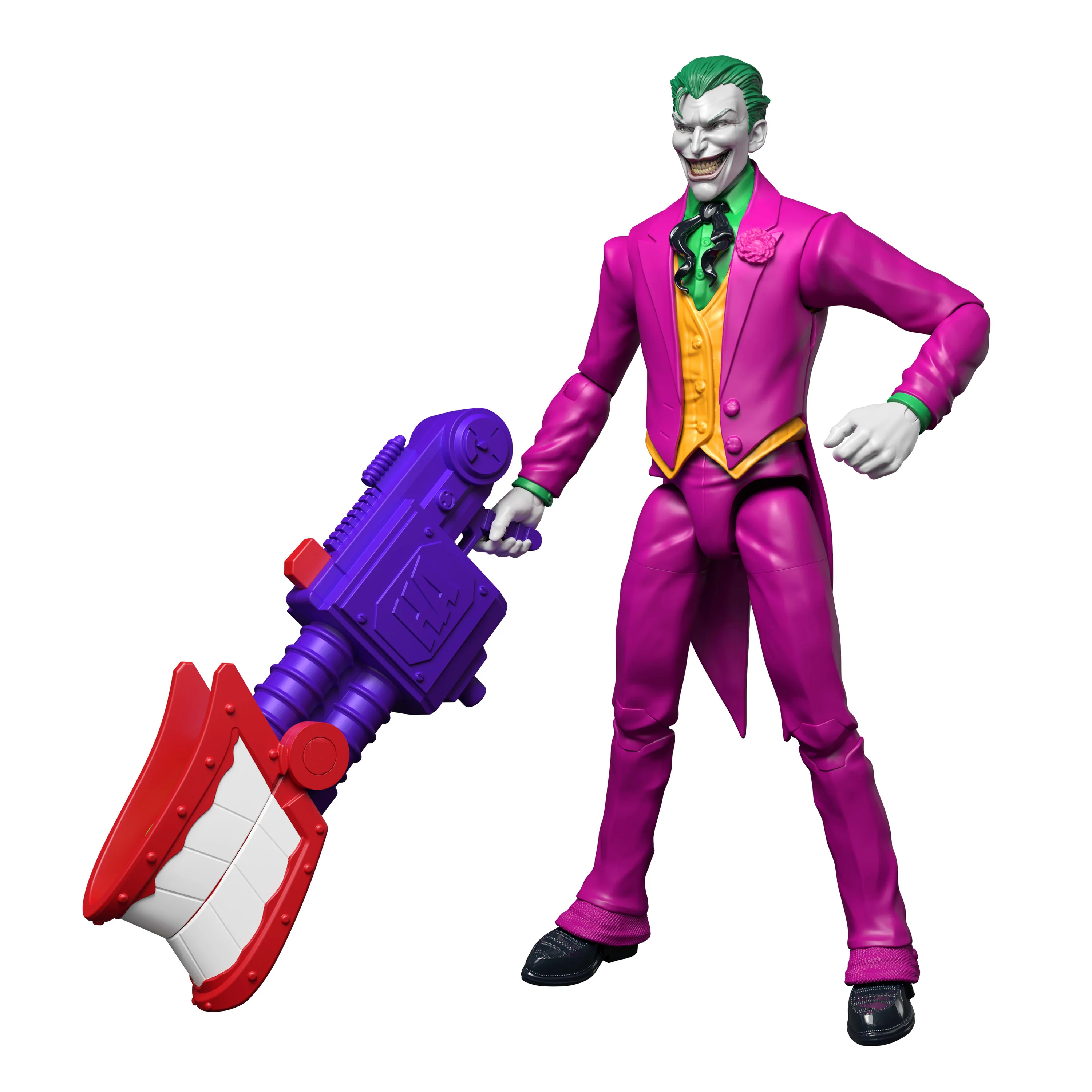 DC Premier 6.5 inch The Joker Action Figure Series 1, 22 Articulations, Chatter Teeth Weapon