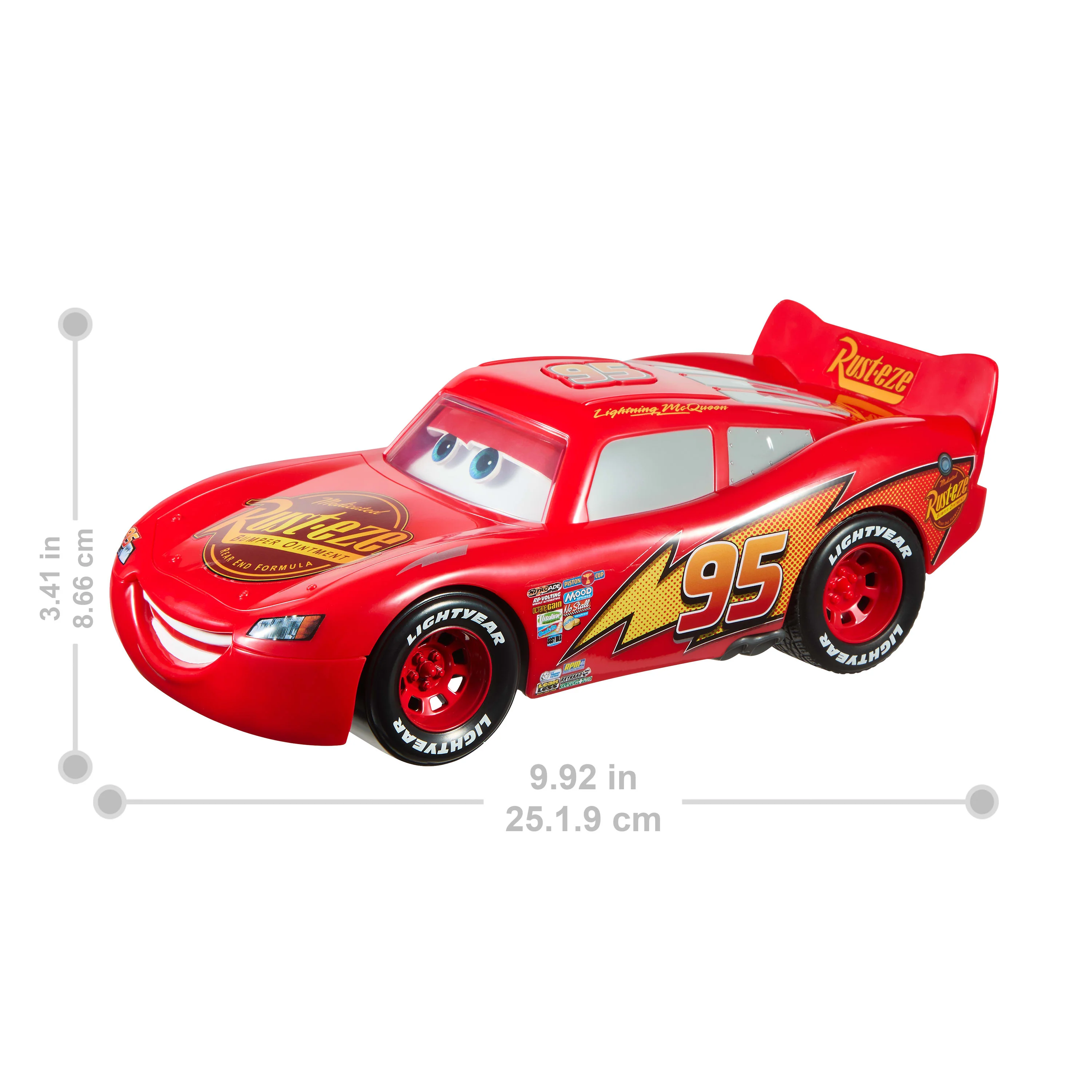Disney And Pixar Cars Action Scene Lightning Mcqueen, Battery-Powered Toy Vehicle With Sound Effects - Image 2