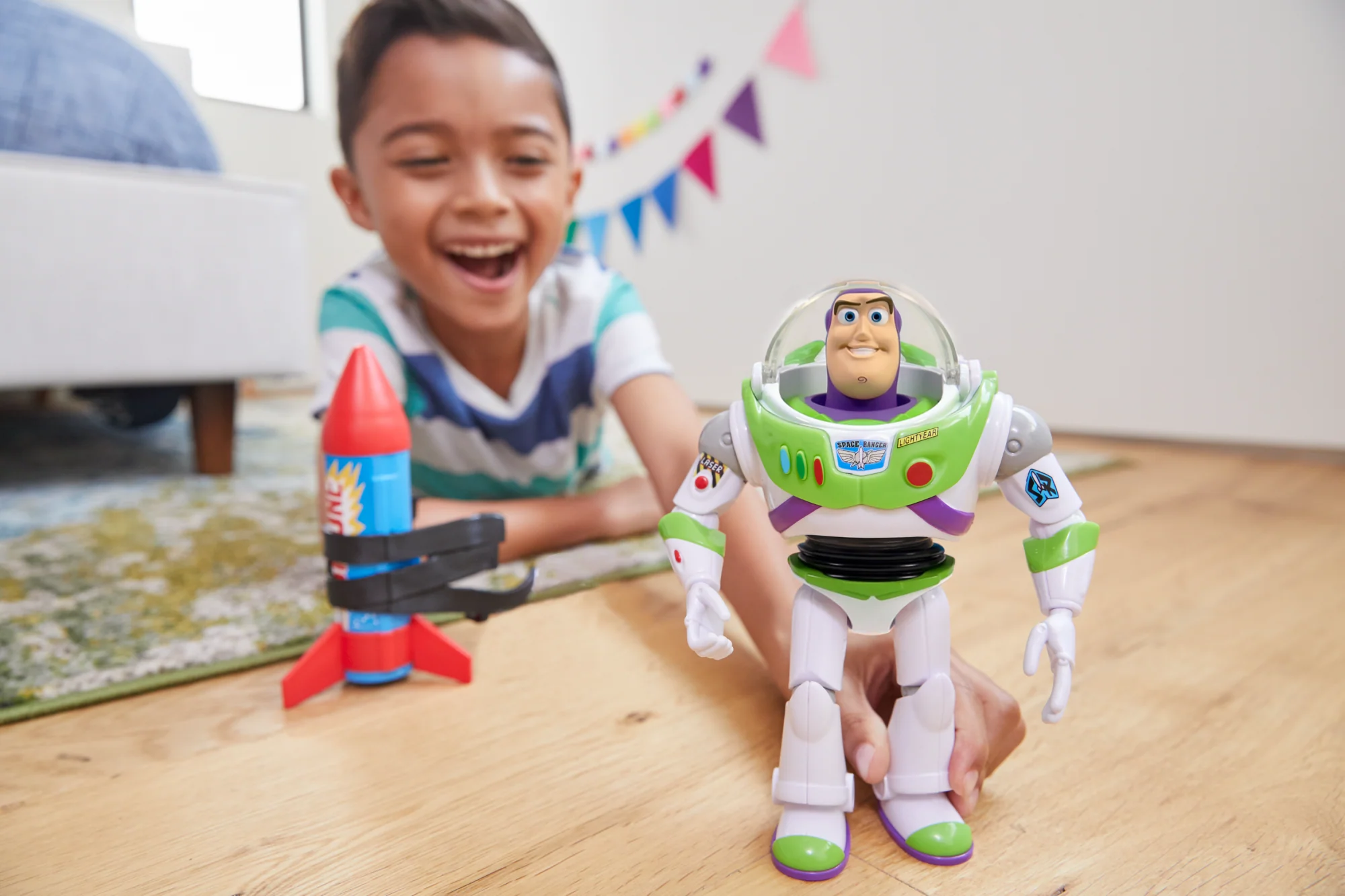 Disney And Pixar Toy Story Buzz Lightyear 10-Inch Action Figure Toy With Rocket & Sounds - Image 2