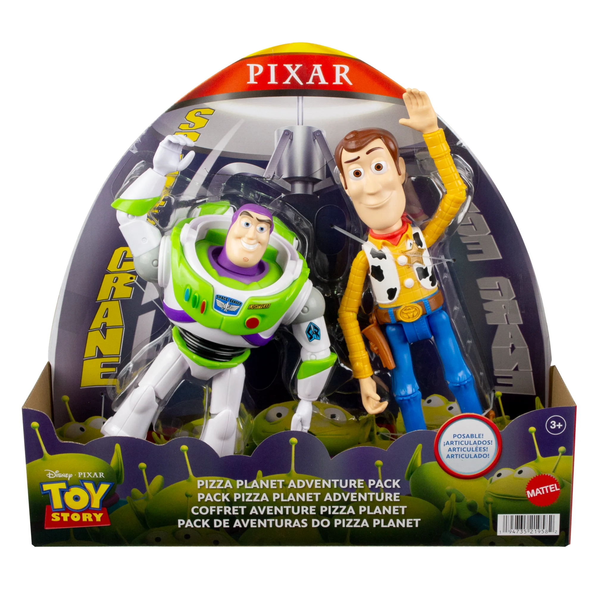 Disney And Pixar Toy Story 7-Inch Woody And Buzz Action Figure Toys 2-Pack, Pizza Planet Adventure - Image 5