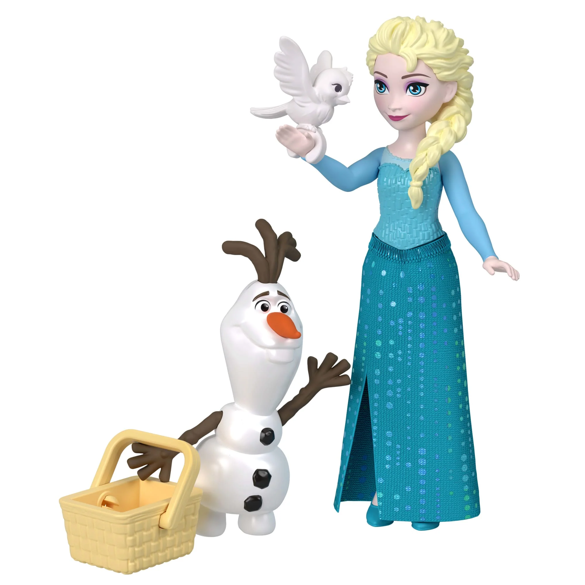 Disney Frozen Anna & Elsa Character Set With 4 Small Dolls & 4 Accessories inspired By Movie - Image 5