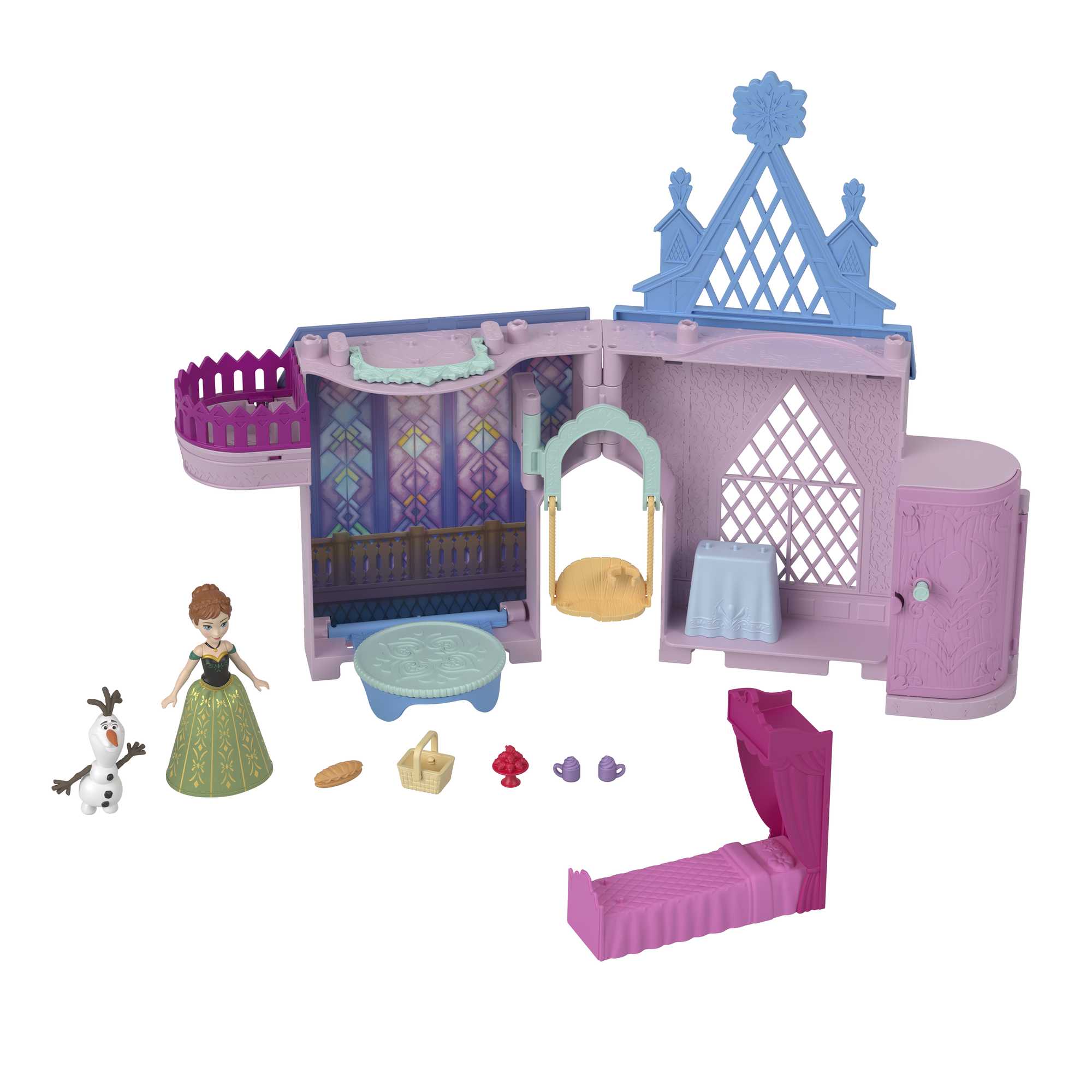 Disney Frozen Casa de Muñecas Castillo de Anna Apilable