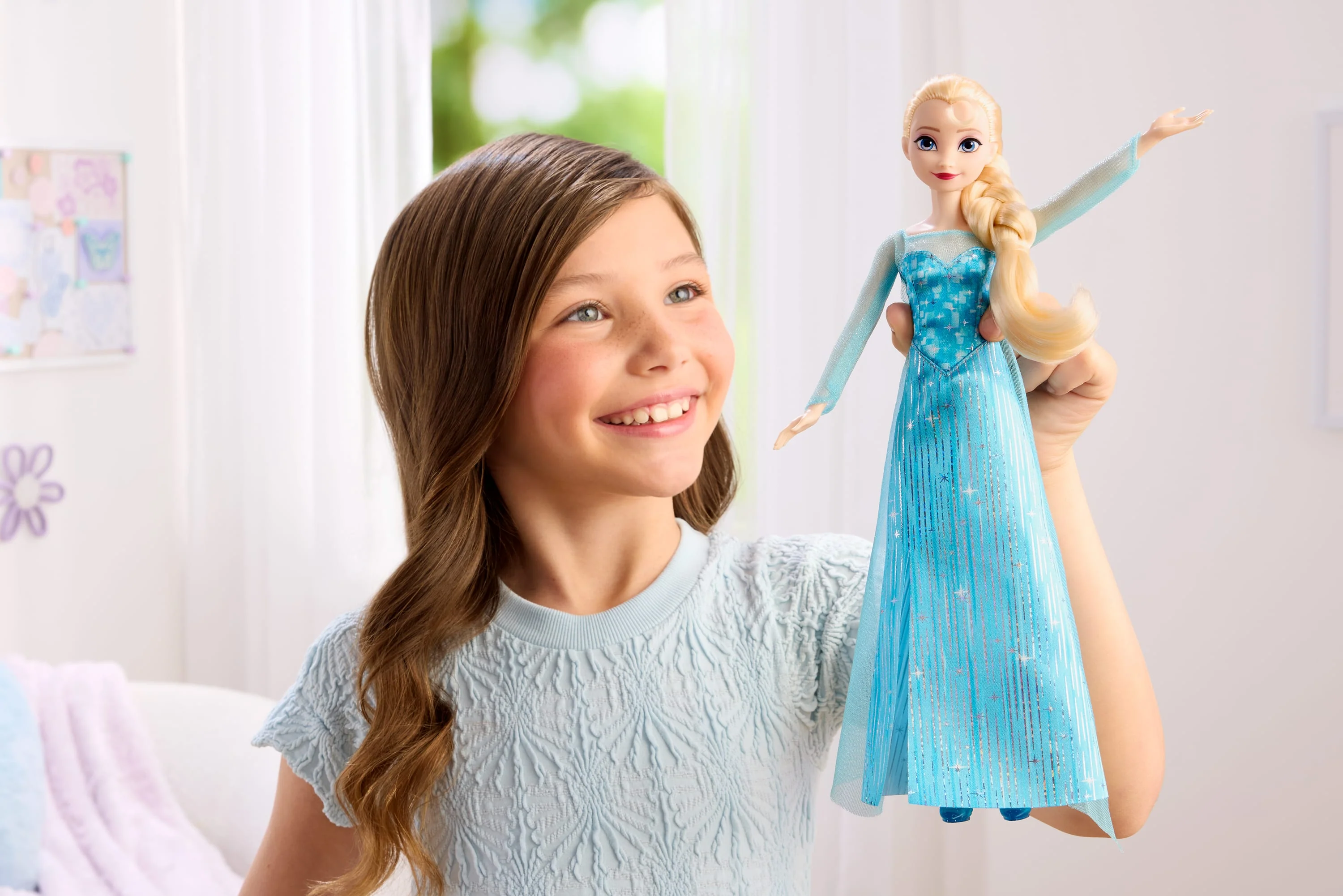 Disney Frozen Elsa Fashion Doll in Sparkling Removable Dress With Cape & Shoes, Inspired By Movie - Image 2