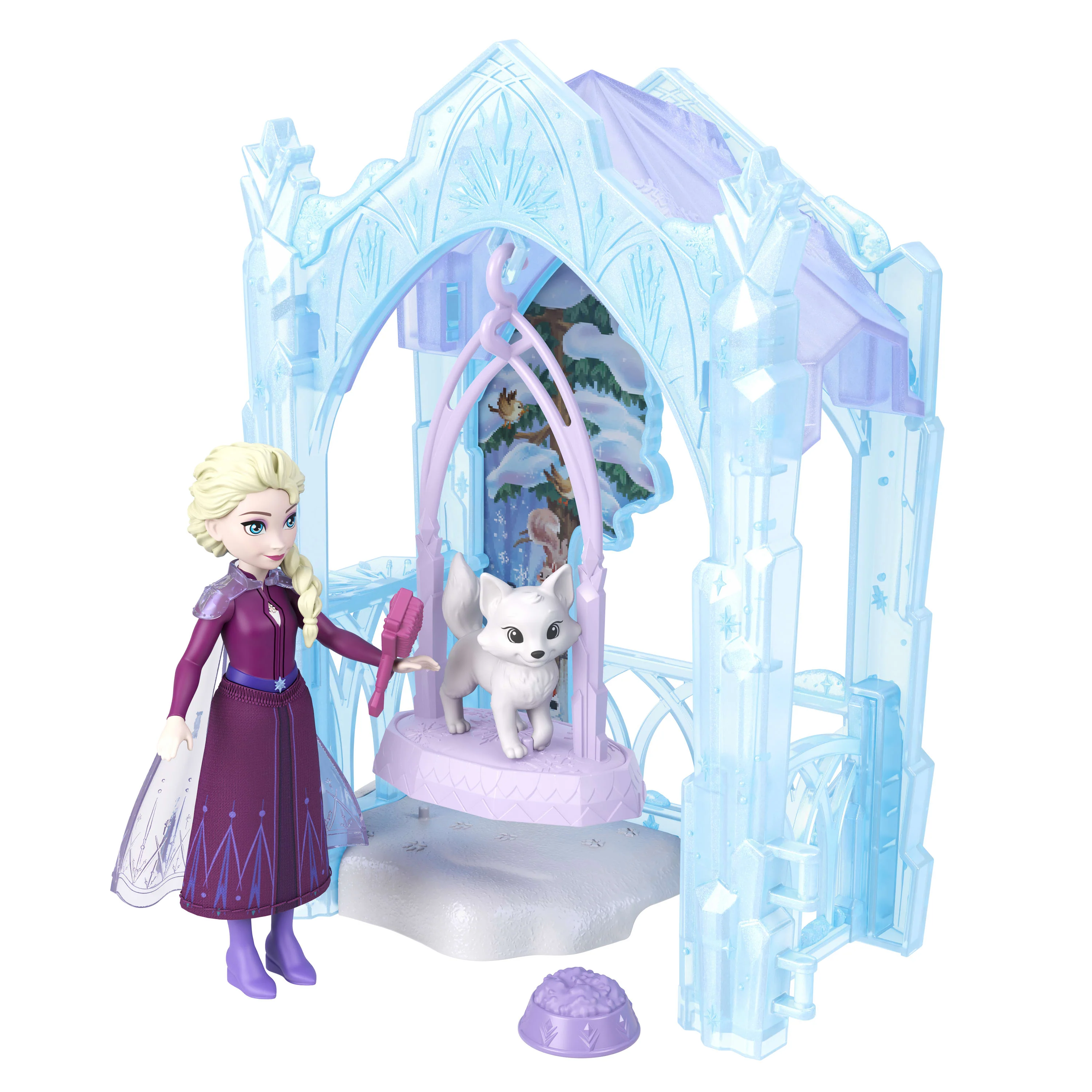 Disney Frozen Storytime Stackers Elsa Small Doll & Icy Animal Hideaway Playset W/ Fox & Bird Figures - Image 2