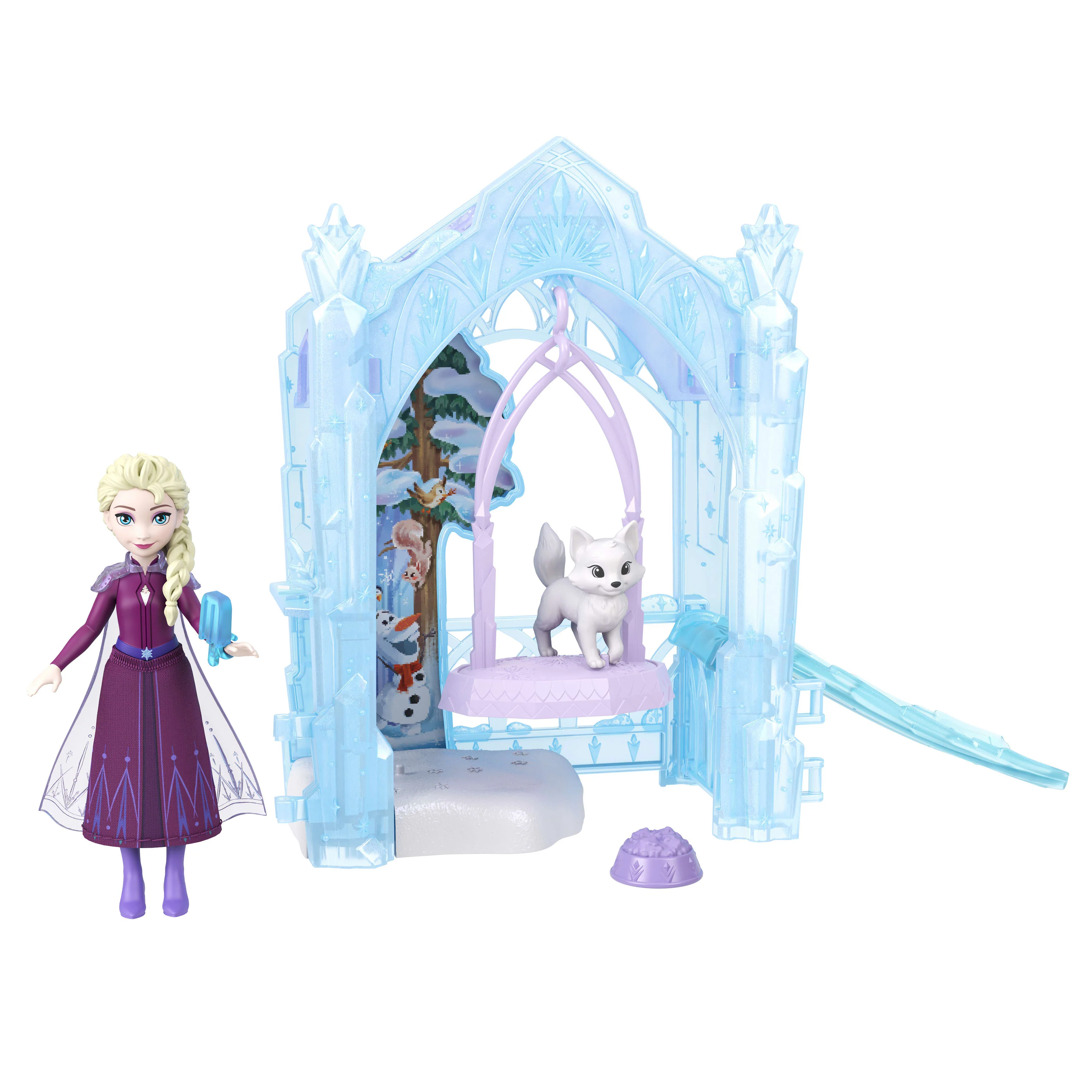 Disney Frozen Storytime Stackers Elsa Small Doll & Icy Animal Hideaway Playset W/ Fox & Bird Figures - Image 5