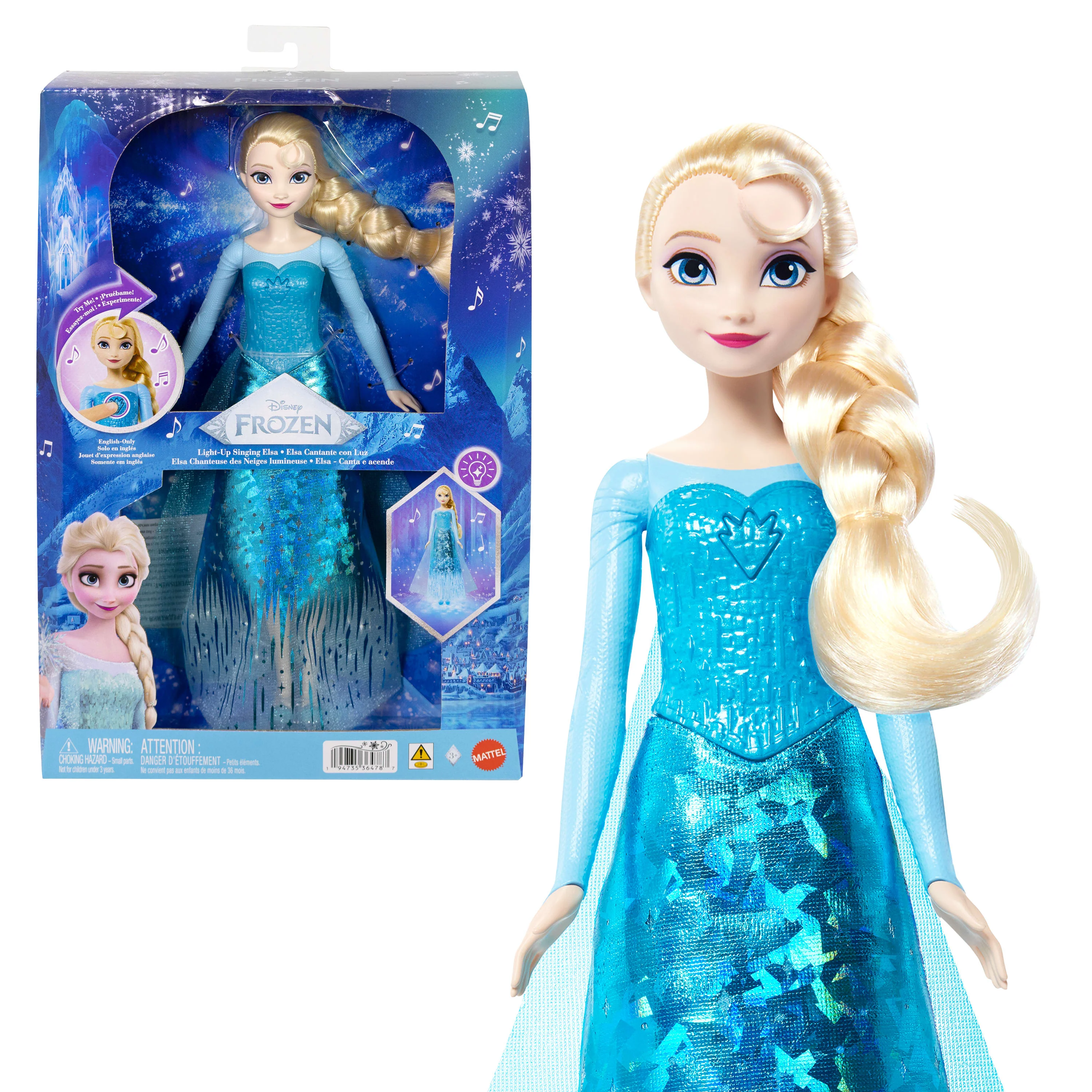 Disney Frozen Singing Elsa Fashion Doll With Lights & Music, Sings “Let It Go” From Movie