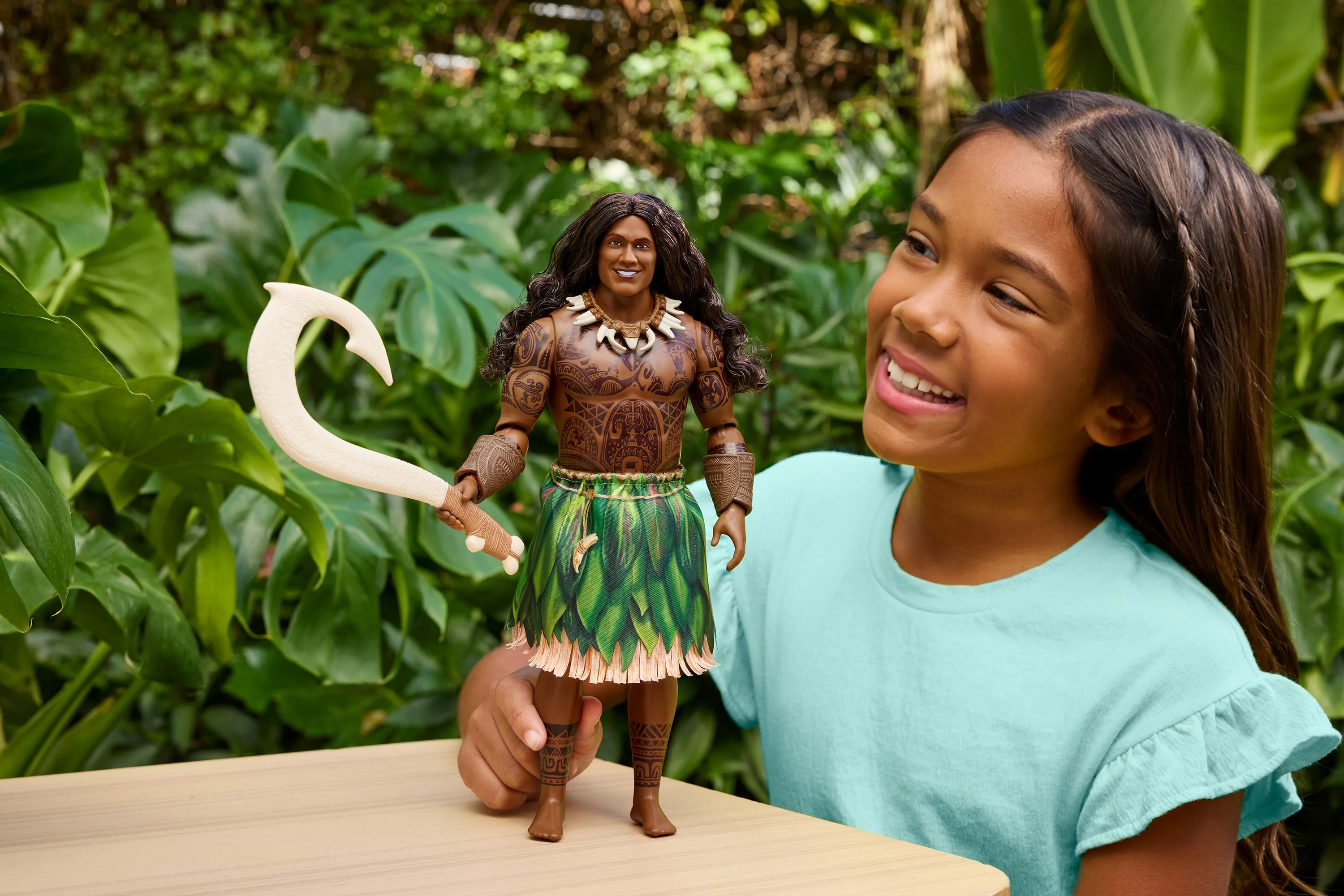 Mattel Disney Moana Maui Doll With Removable Fashion & 4 Accessories, Inspired By Live Action Movie - Image 2