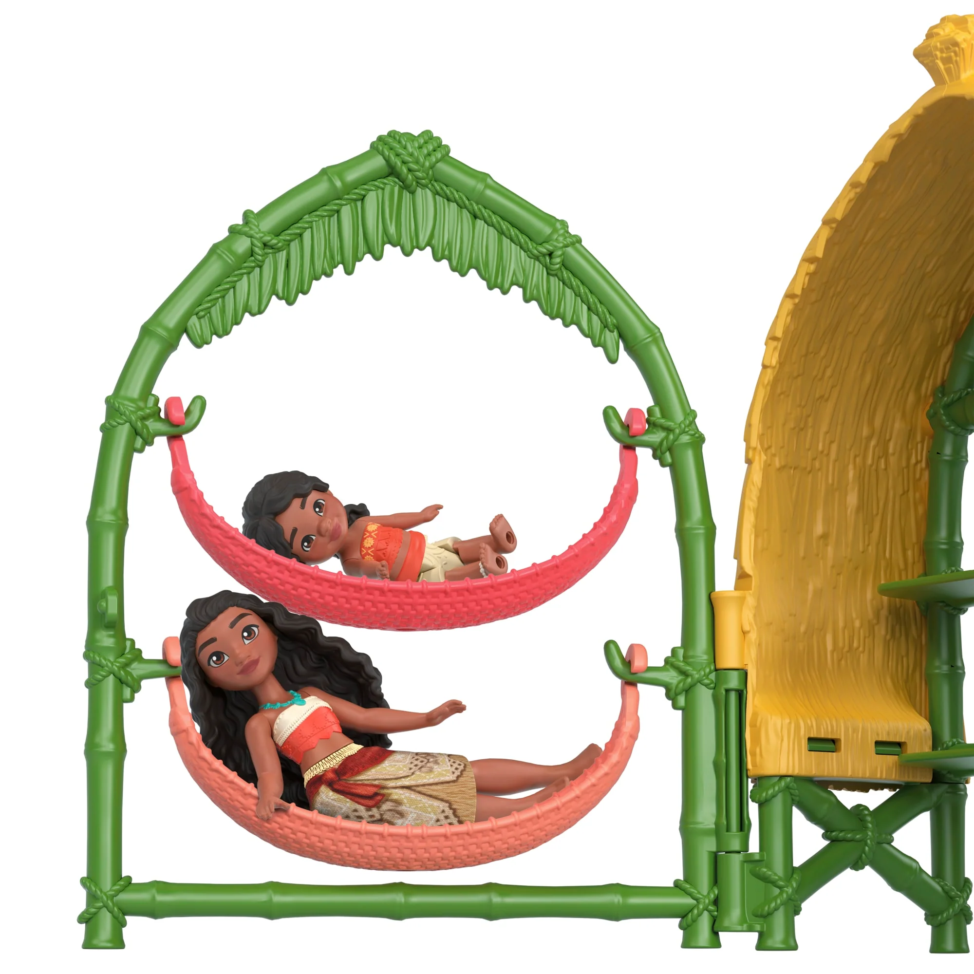 Disney Moana 2 Toys, Moana & Simea Village Home Playset, 2 Small Dolls, Friend Figure & 15 Accessories - Image 3