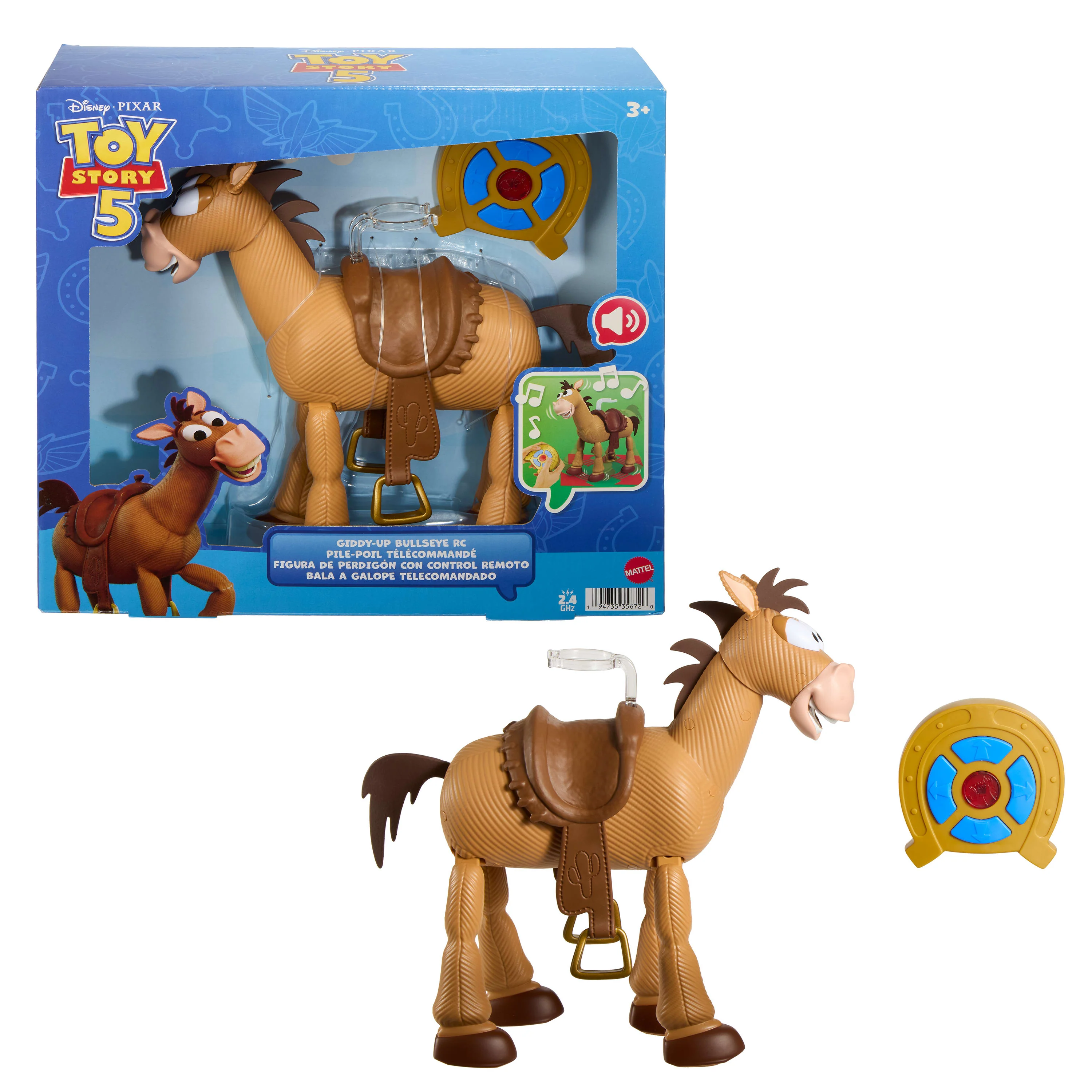 Disney · Pixar-Cheval Télécommandé Allez, Hue, Pile-Poil Toy Story 5
