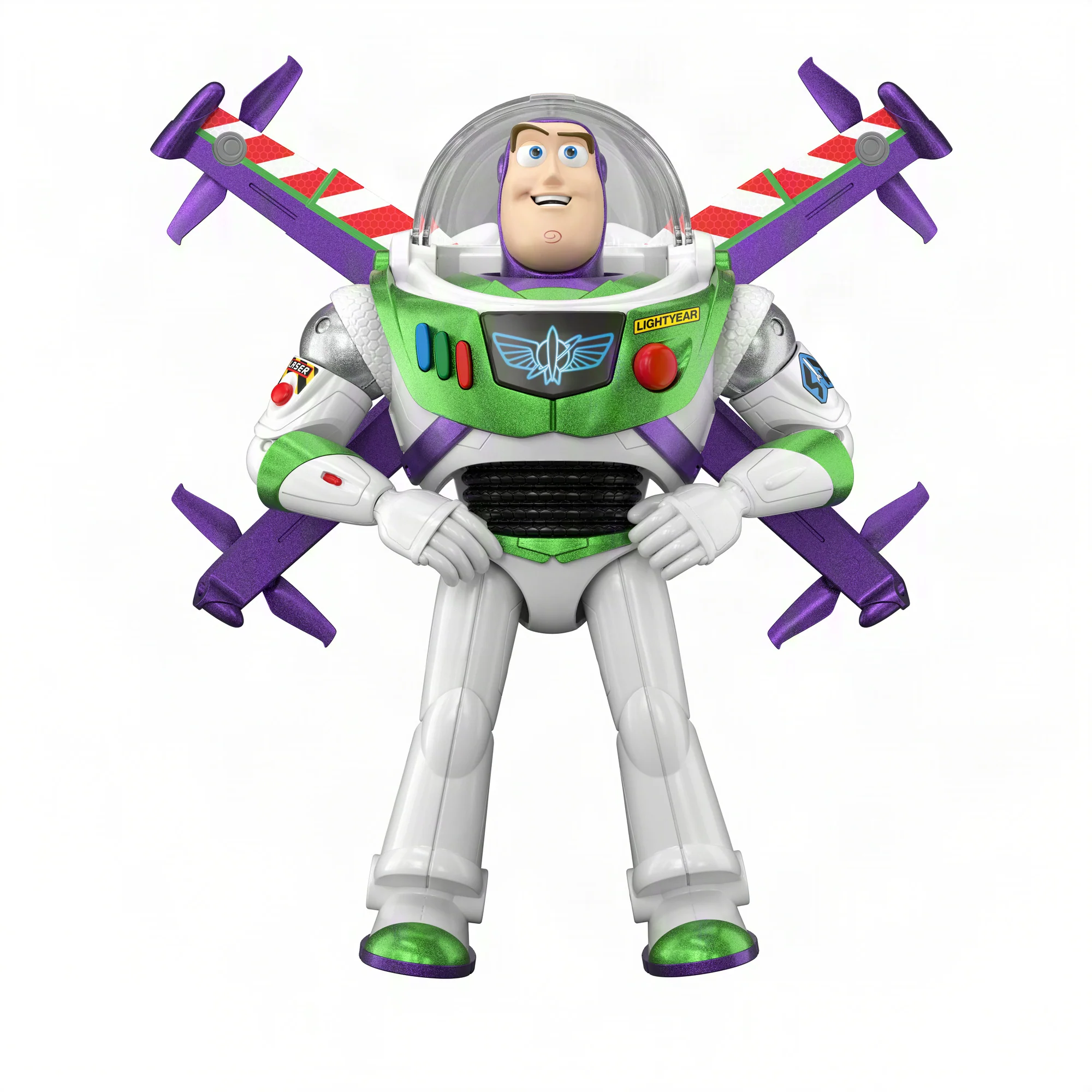 Disney Pixar Figurine Buzz L’Éclair Édition Hi-Tech Mode Avion - Image 6