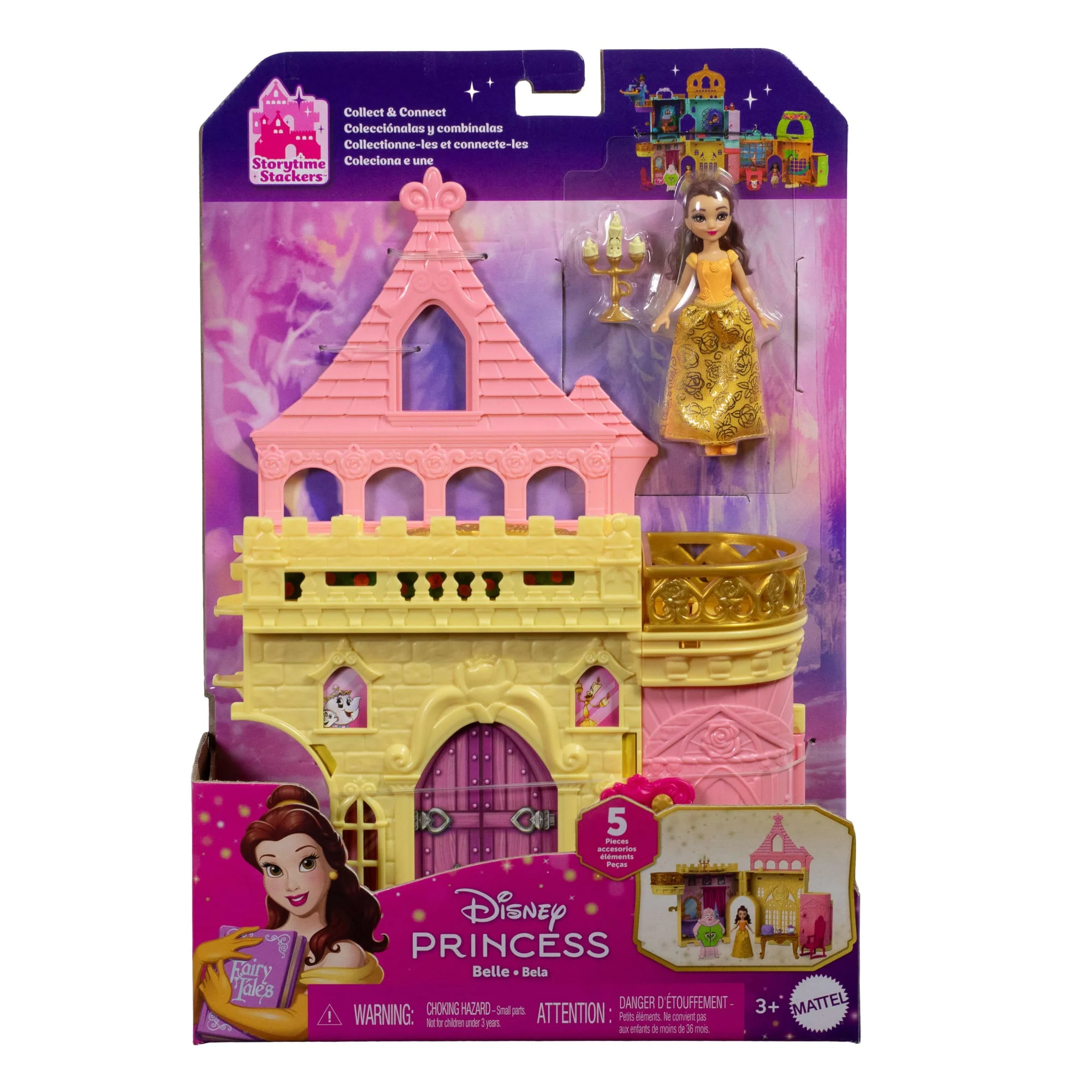 Disney Princesa Casa de Muñecas Castillo de Bella Apilable - Image 6