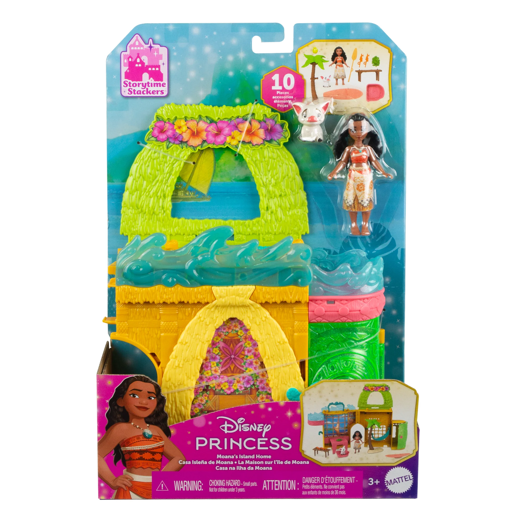 Disney Princesa Conjunto de Brinquedo Castelo Moana Empilhável - Image 6