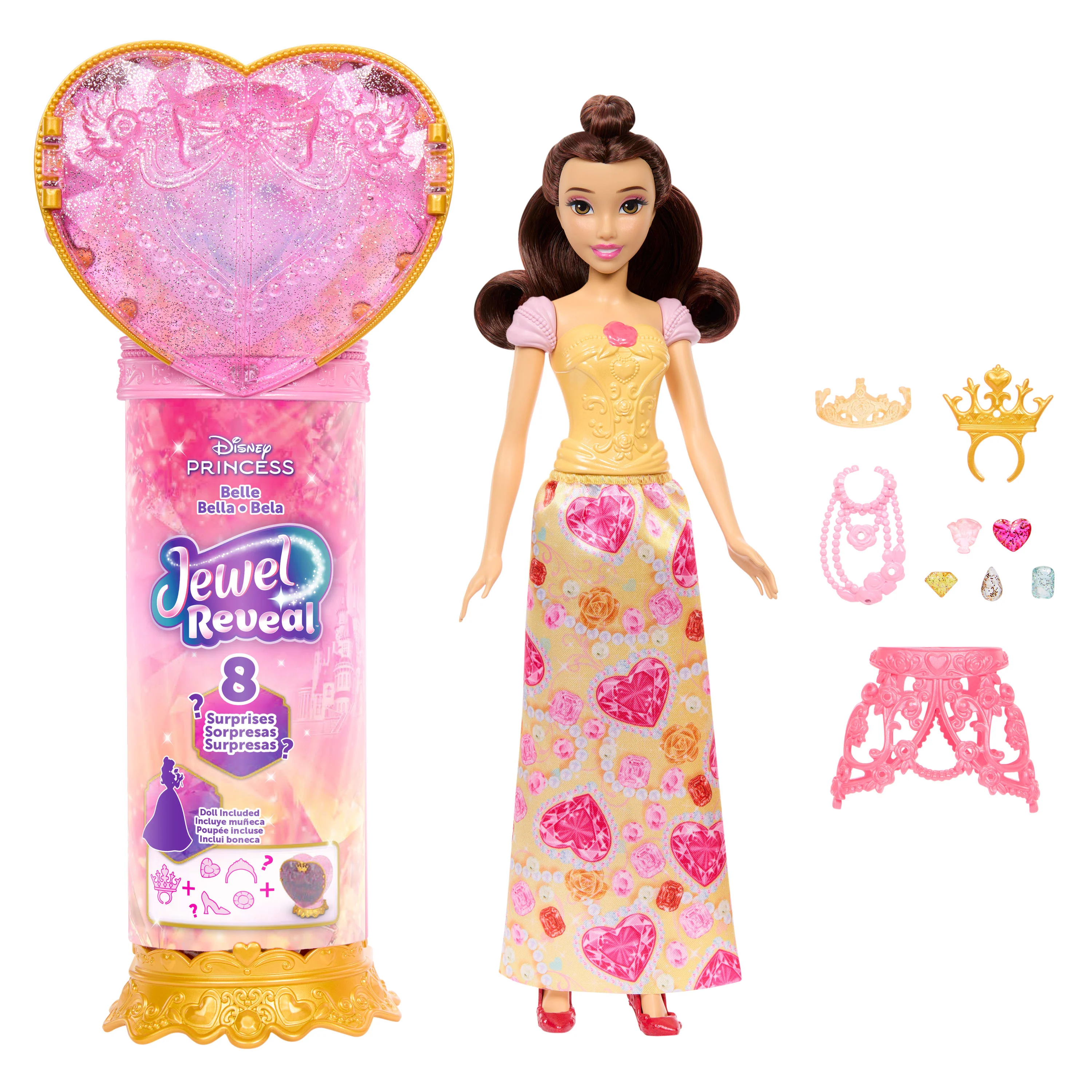 Disney Princesa Fashion Dolls Boneca Reveal Bela - Image 5