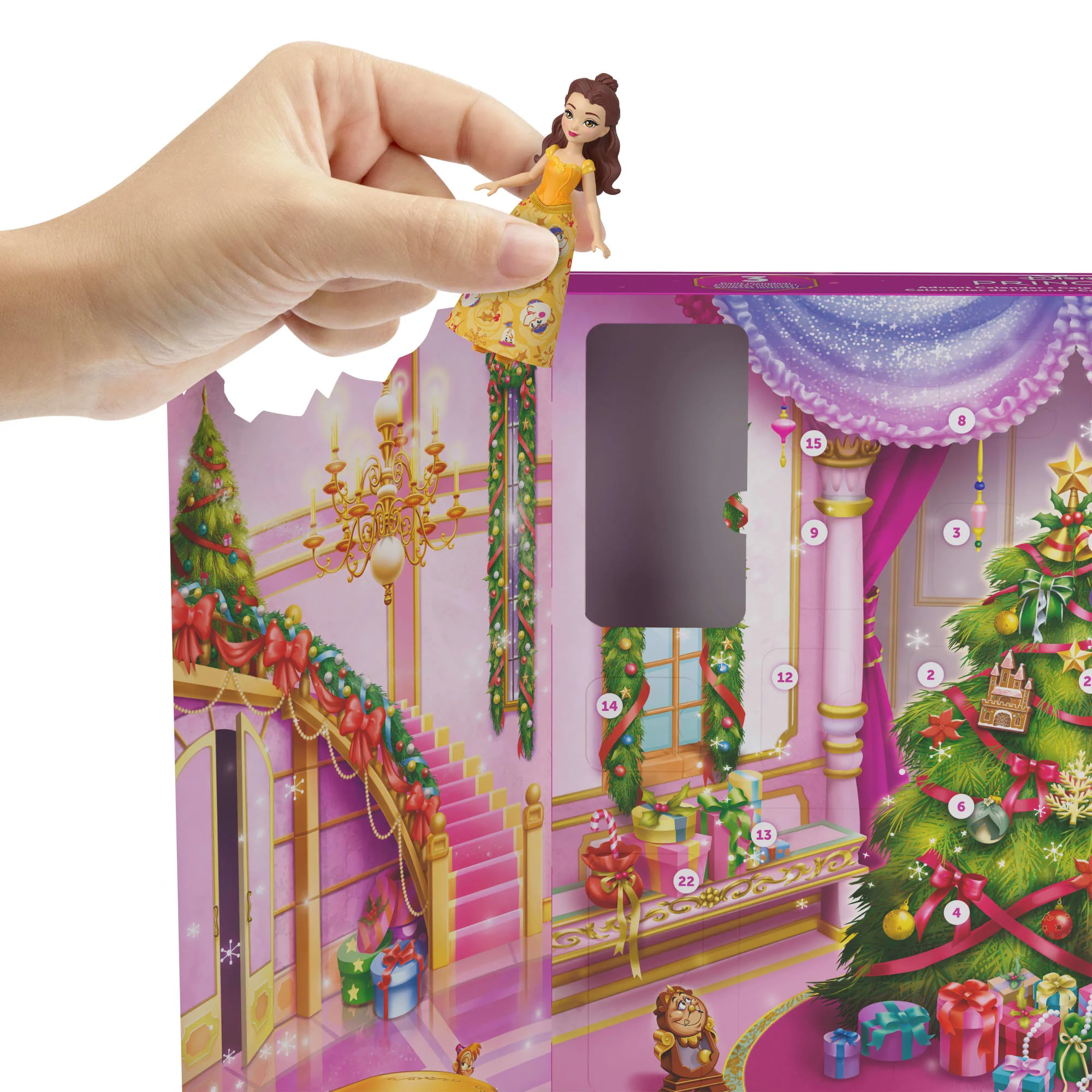 Disney Princess Advent Calendar With 24 Days Of Gifts, including 3 Small Dolls, 3 Friends & 22 Accy - Image 3
