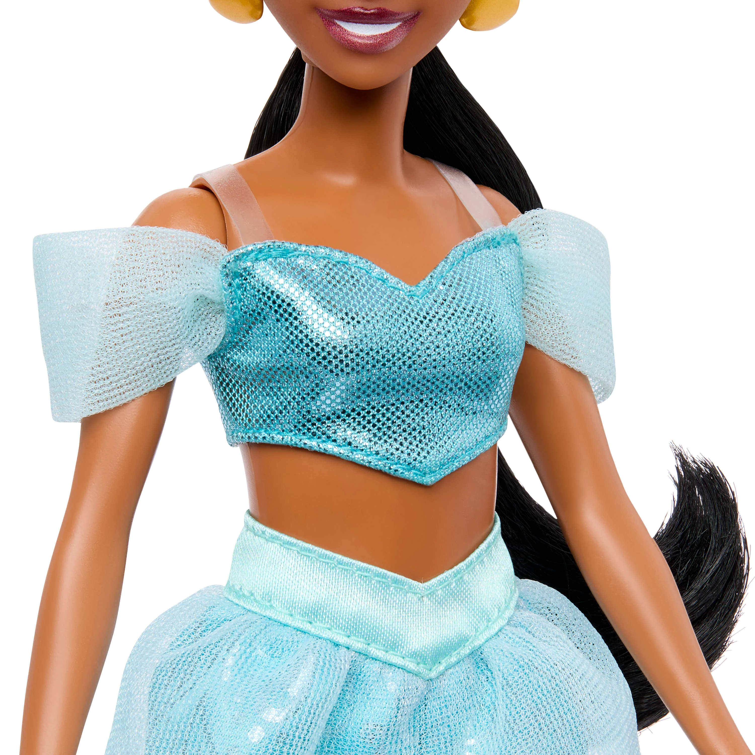 Disney Princess Enchanted Stories Jasmine Fashion Doll With Sparkling Outfit & Accessories, Posable - Image 5