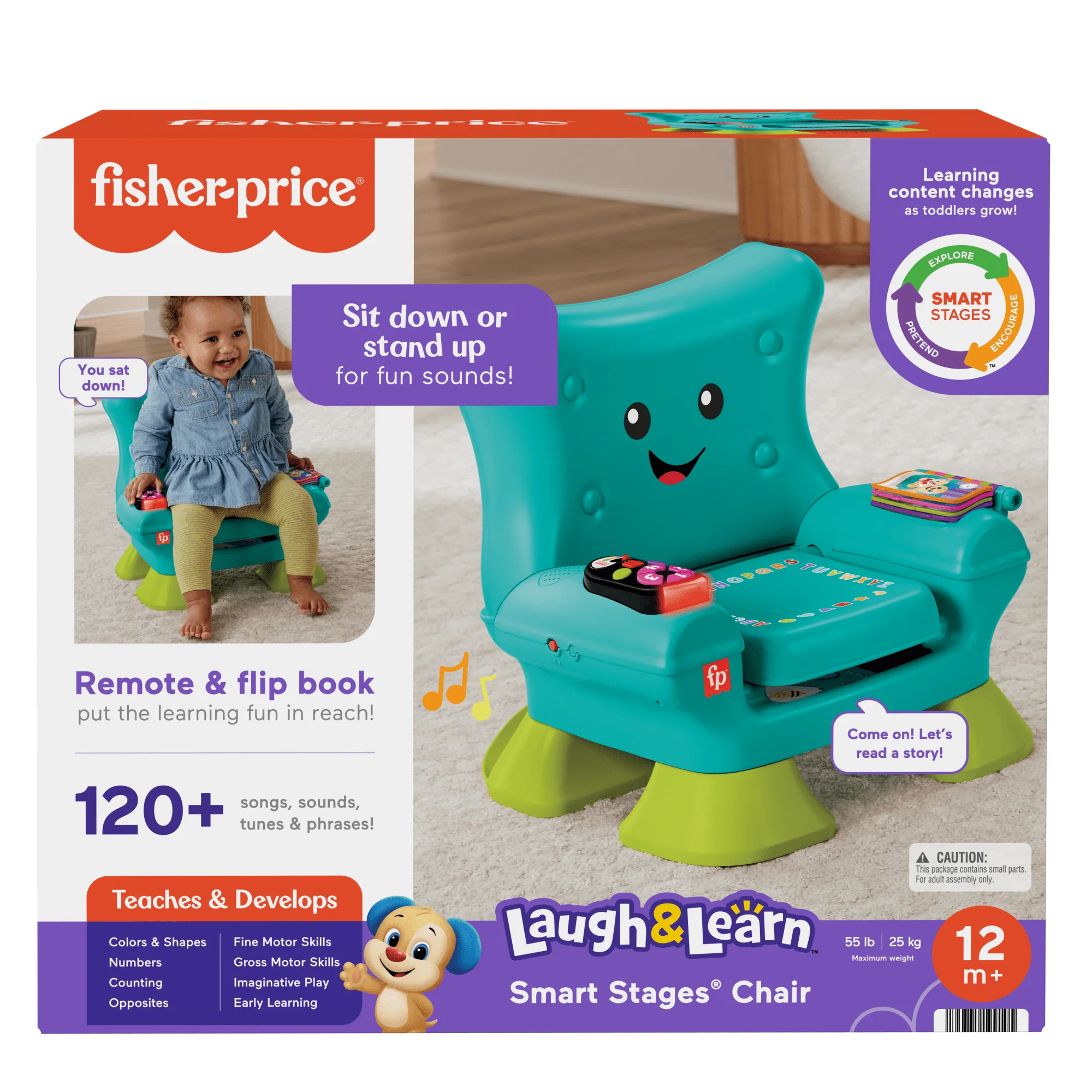 Fisher-Price Aprender e Brincar Brinquedo para Bebês Cadeira de Aprendizagem Musical - Image 6