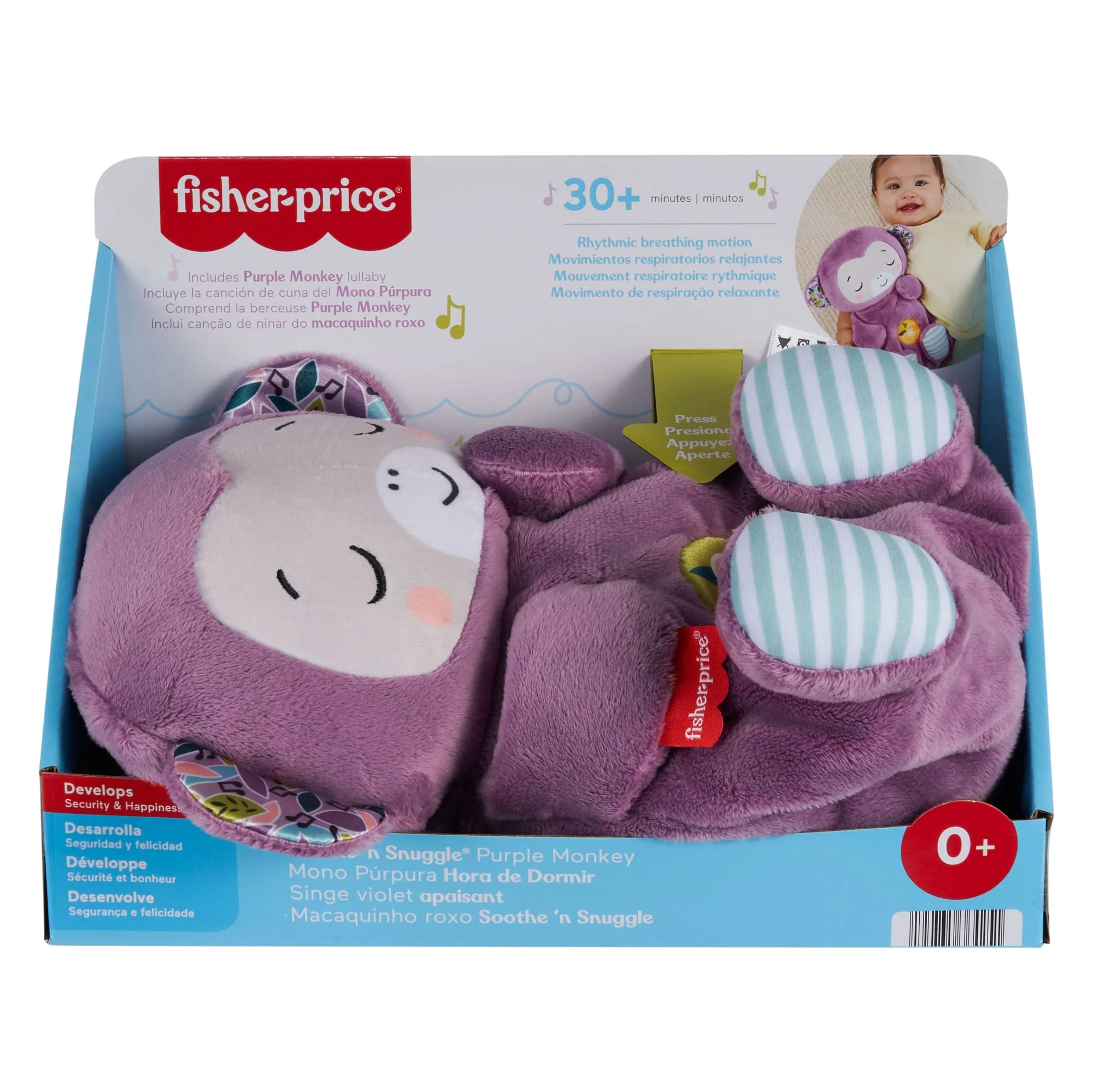 Fisher-Price Baby Brinquedo para Bebês FP Macaco Hora De Dormir - Image 6