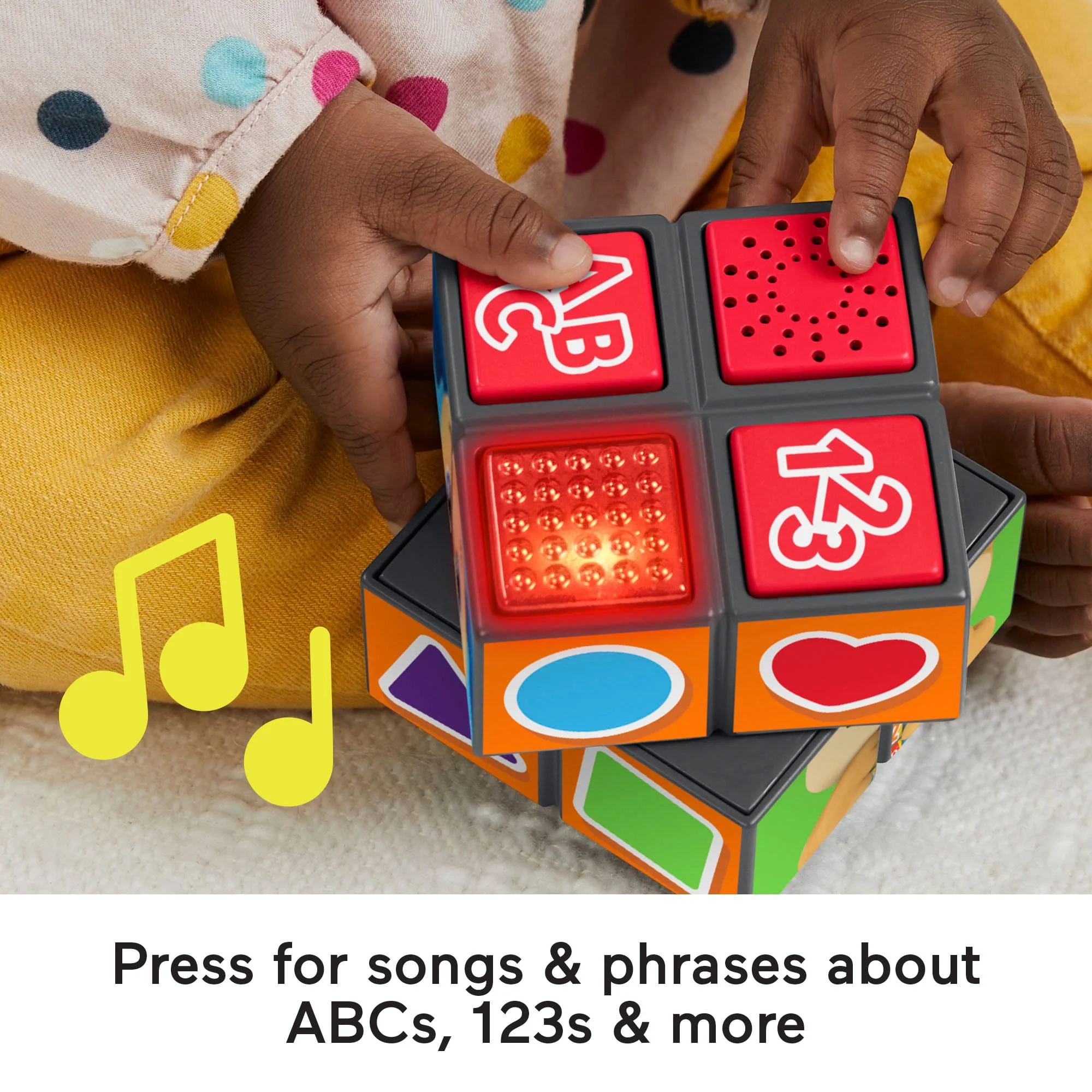 Fisher-Price Baby Learning Toy With Lights And Fine Motor Activities, Puppy's Activity Cube - Image 3
