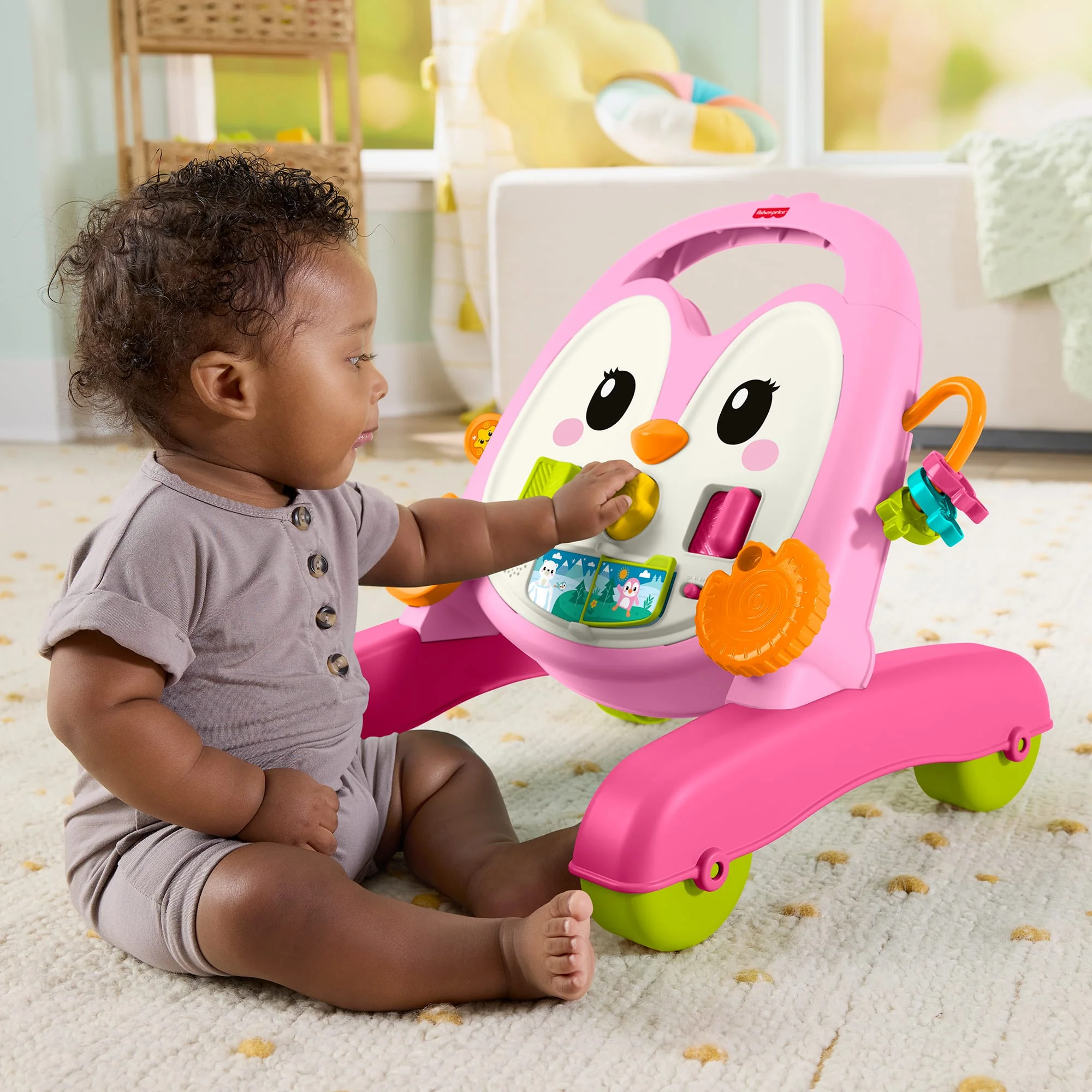 Fisher-Price Brinquedo para Bebês Andador Pinguim Atividades Rosa - Image 3