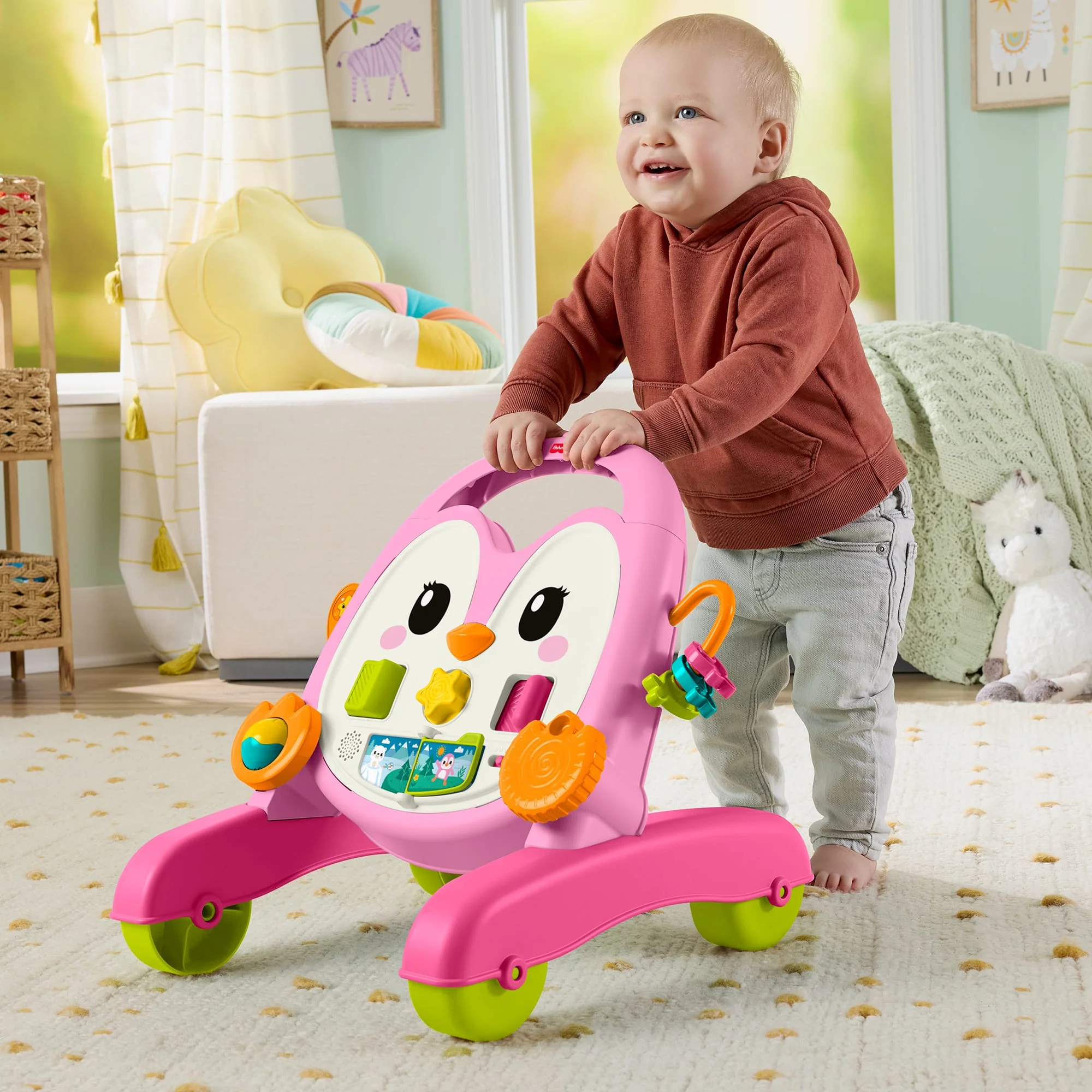 Fisher-Price Brinquedo para Bebês Andador Pinguim Atividades Rosa - Image 4