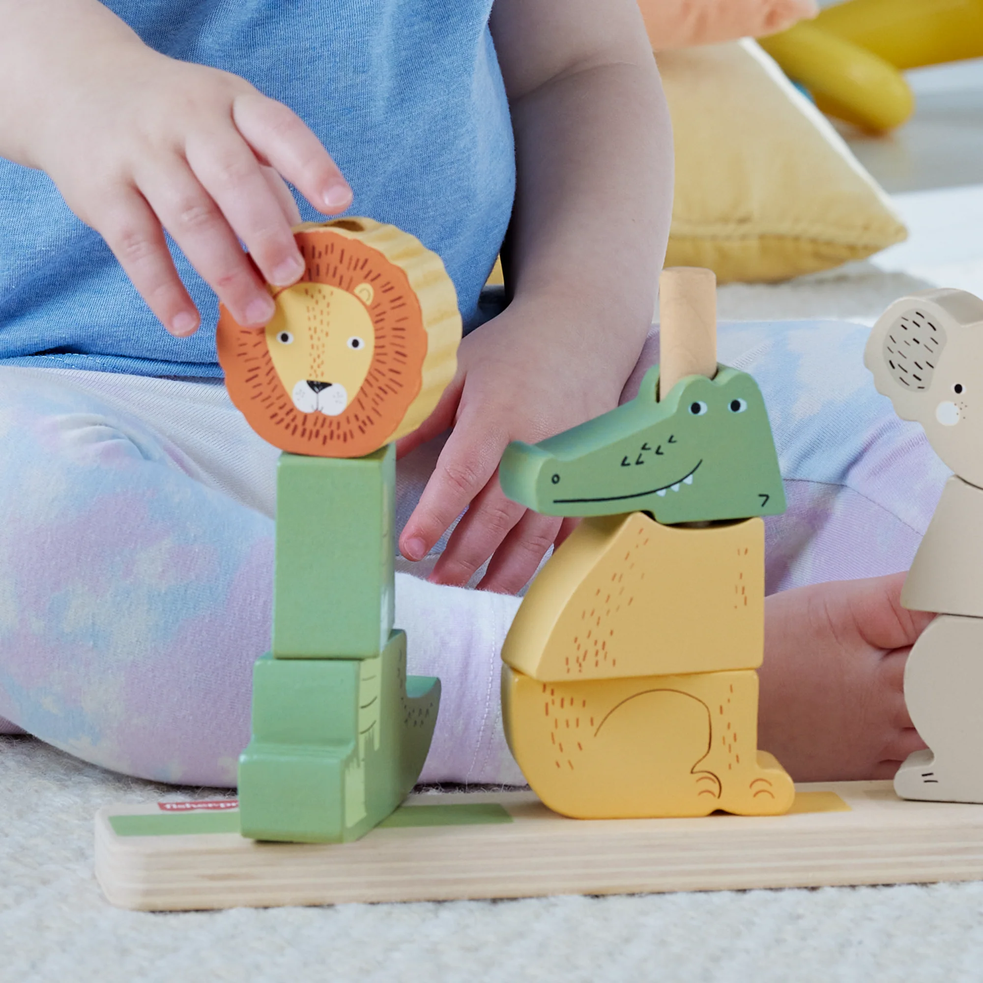 Fisher-Price Brinquedo para Bebês Animais Empilháveis de Madeira - Image 3