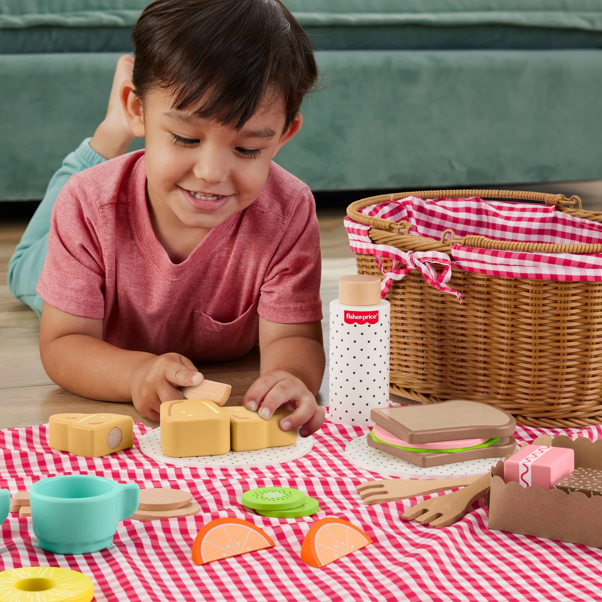 Fisher-Price Brinquedo para Bebês Cesta de Piquenique de Madeira - Image 2