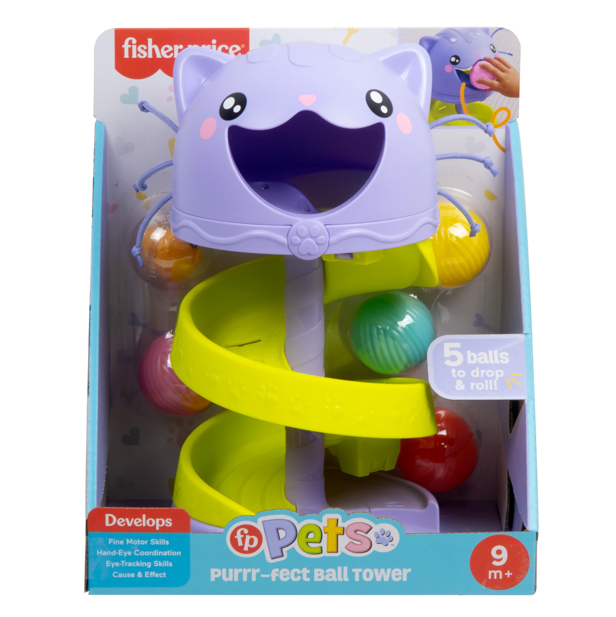 Fisher-Price Brinquedo para Bebês Gatinho Bolinhas Rolando - Image 6
