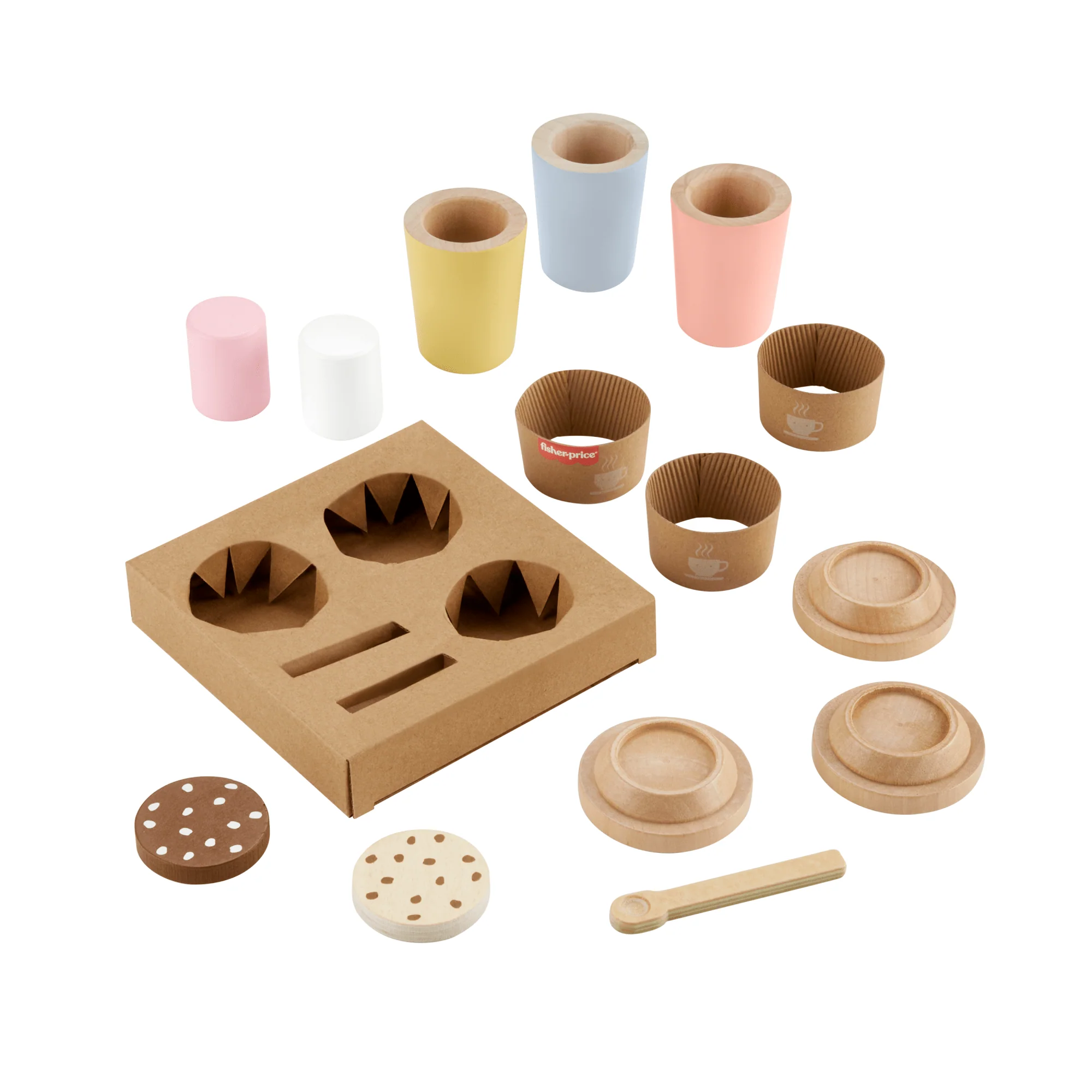 Fisher-Price Coffret Café Pour Emporter en Bois, 15Éléments - Image 5
