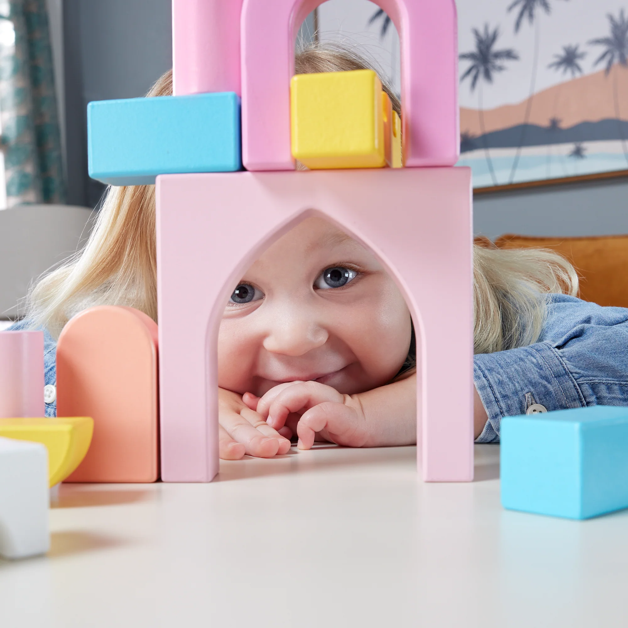 Fisher-Price Coffret Château de Blocs en Bois, 28Éléments en Bois - Image 2