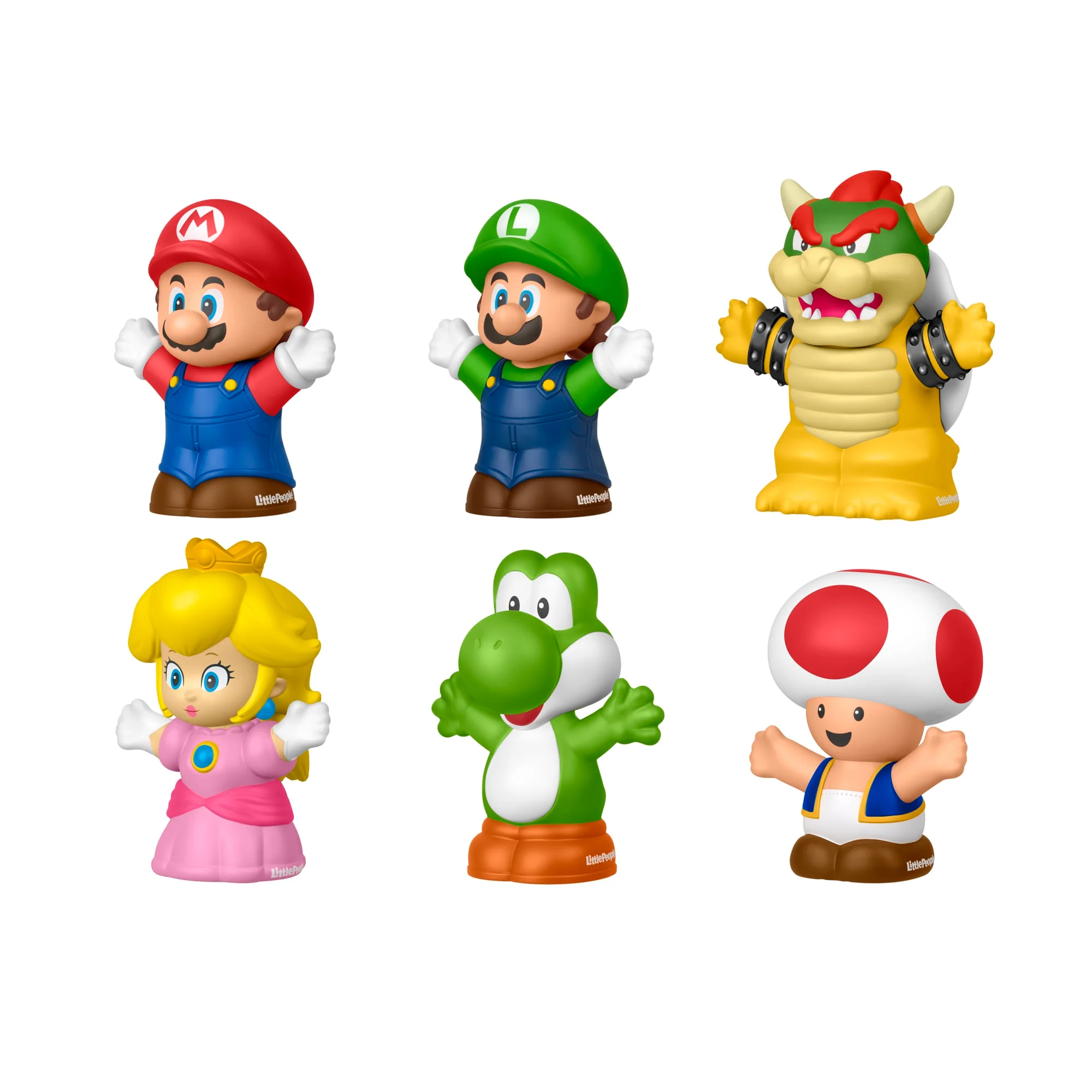 Fisher-Price-Coffret de 6 Figurines Mario Little People - Image 3