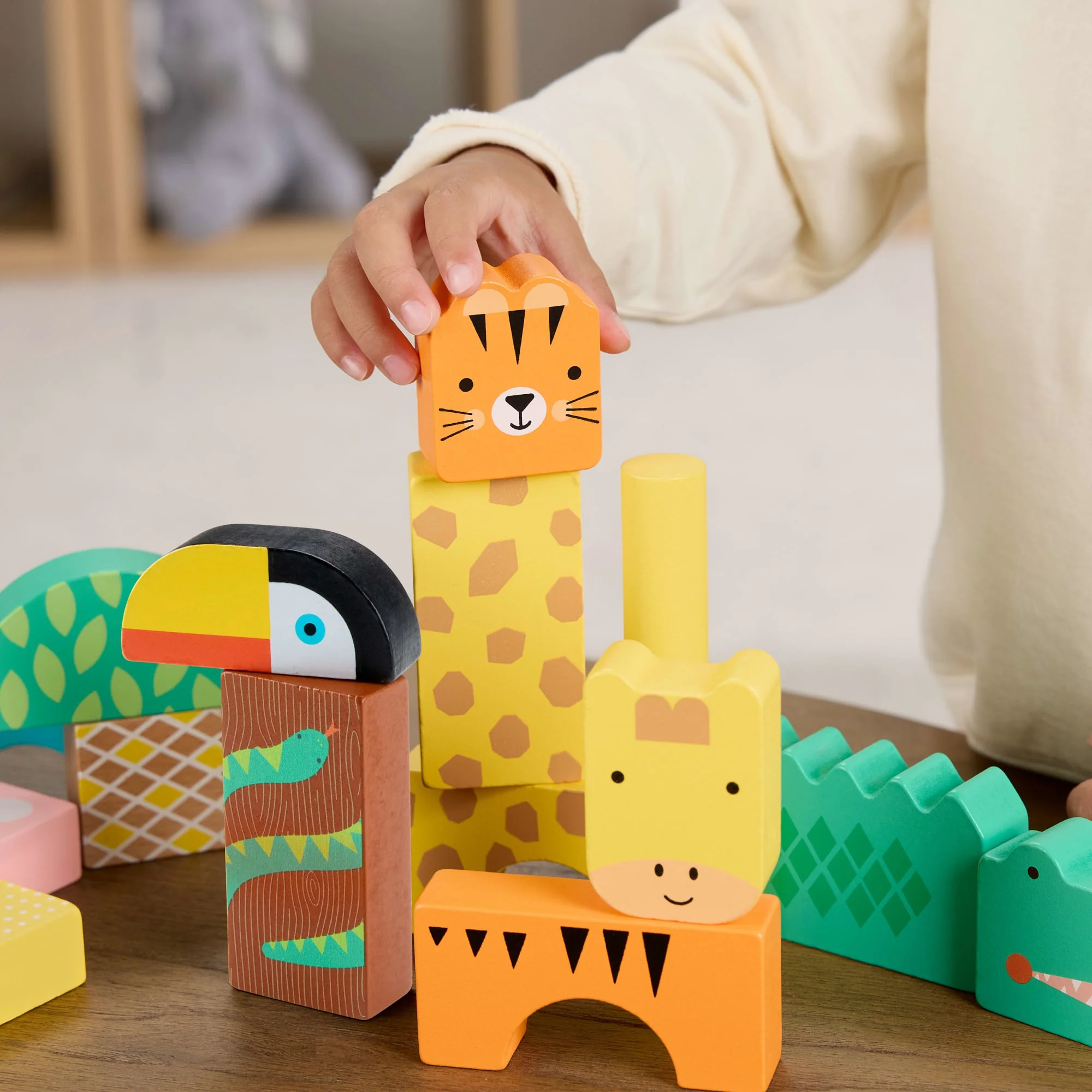 Fisher-Price Juguete para Bebés Bloques de la Jungla de Madera - Image 3