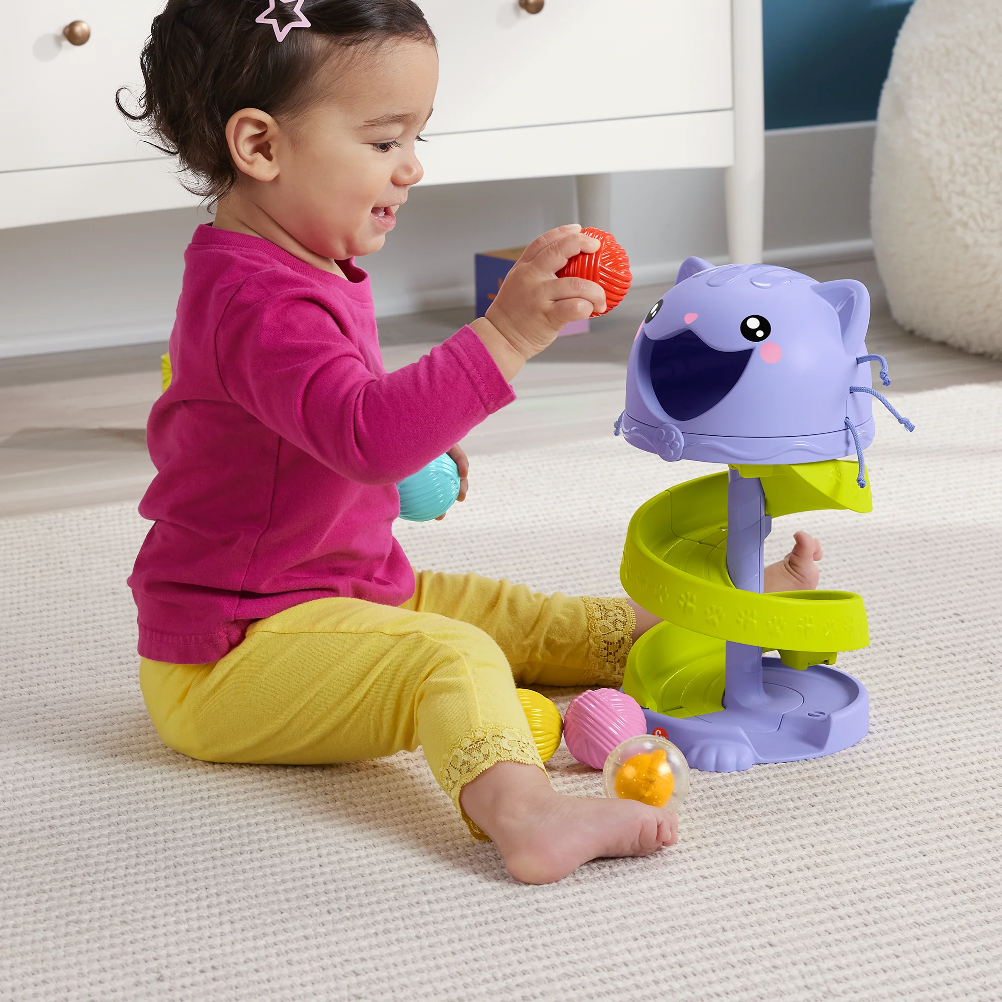 Fisher-Price Juguete para Bebés Gatito Pelotitas Rodantes - Image 2