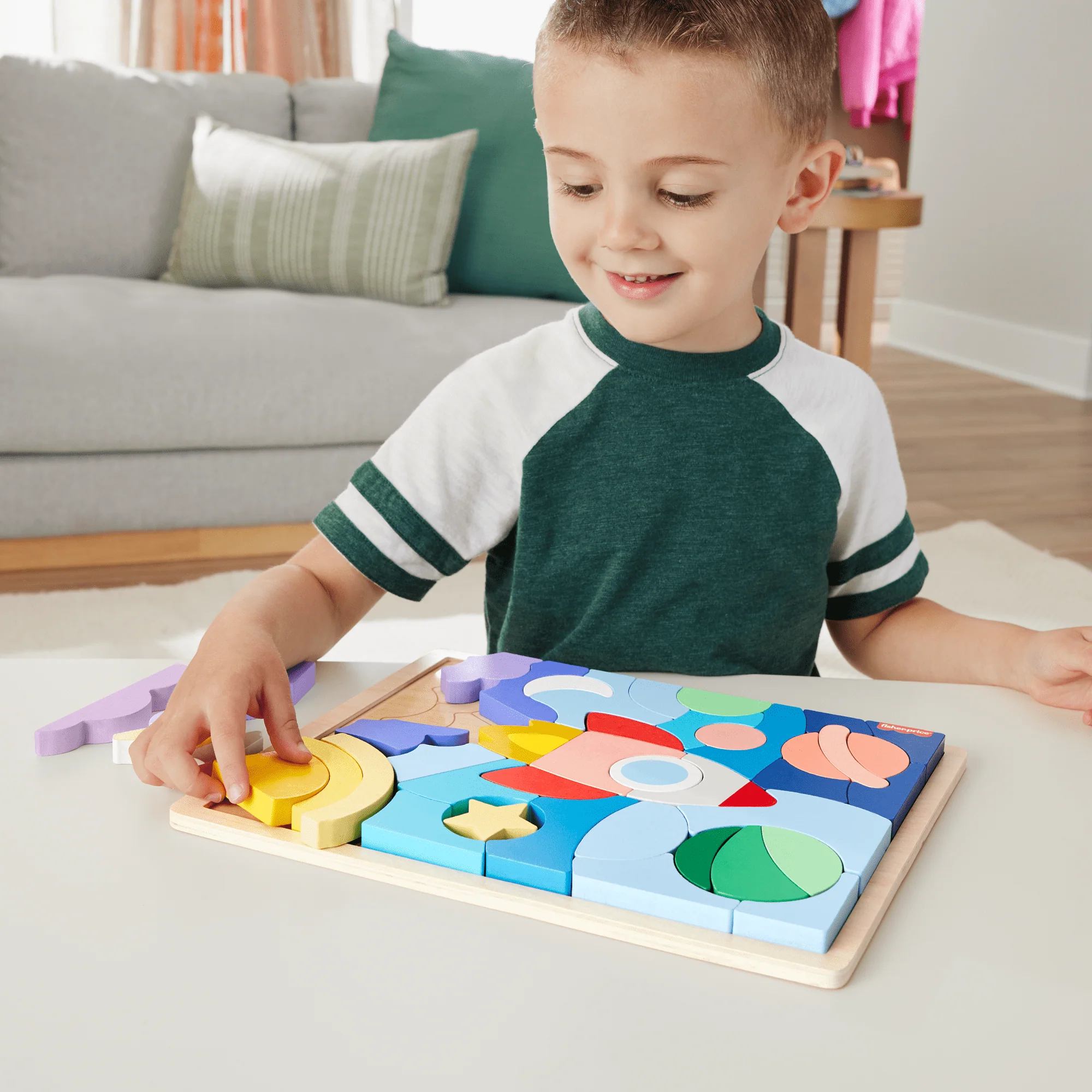 Fisher-Price Juguete para Bebés Rompecabezas del Espacio de Madera - Image 2