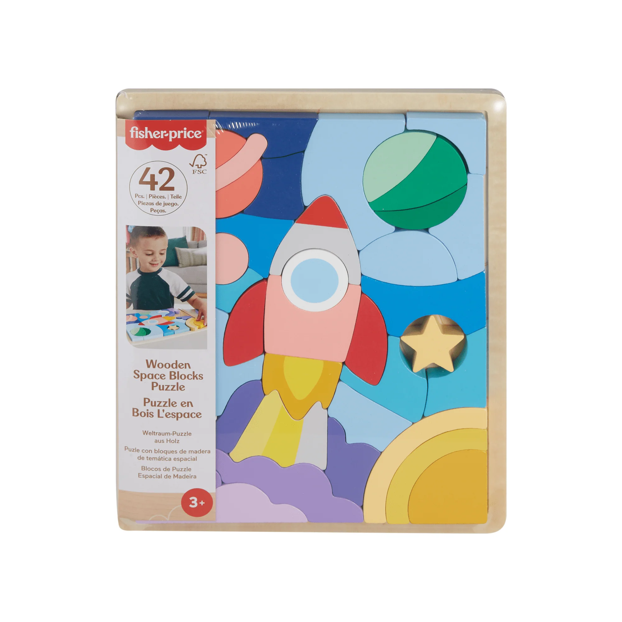Fisher-Price Juguete para Bebés Rompecabezas del Espacio de Madera - Image 6