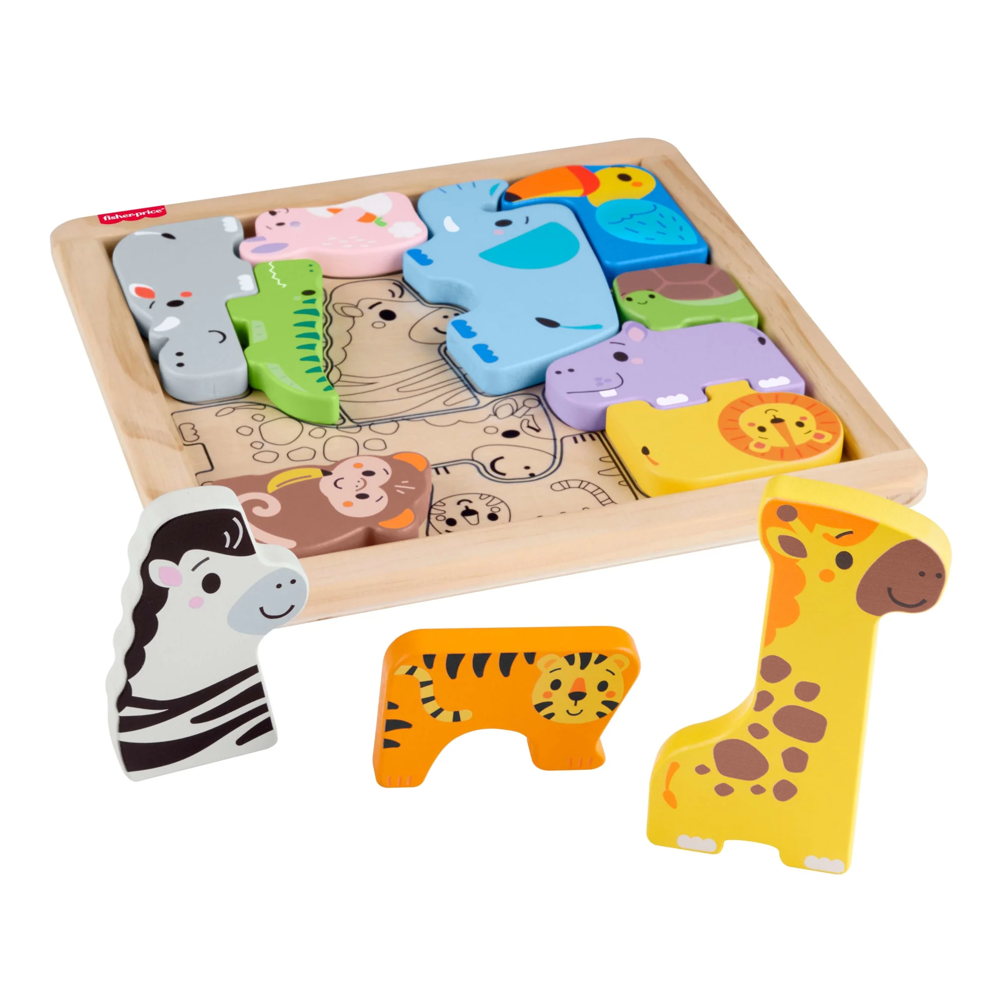 Fisher-Price Juguete para Bebés Rompecabezas Zoológico de Madera - Image 5