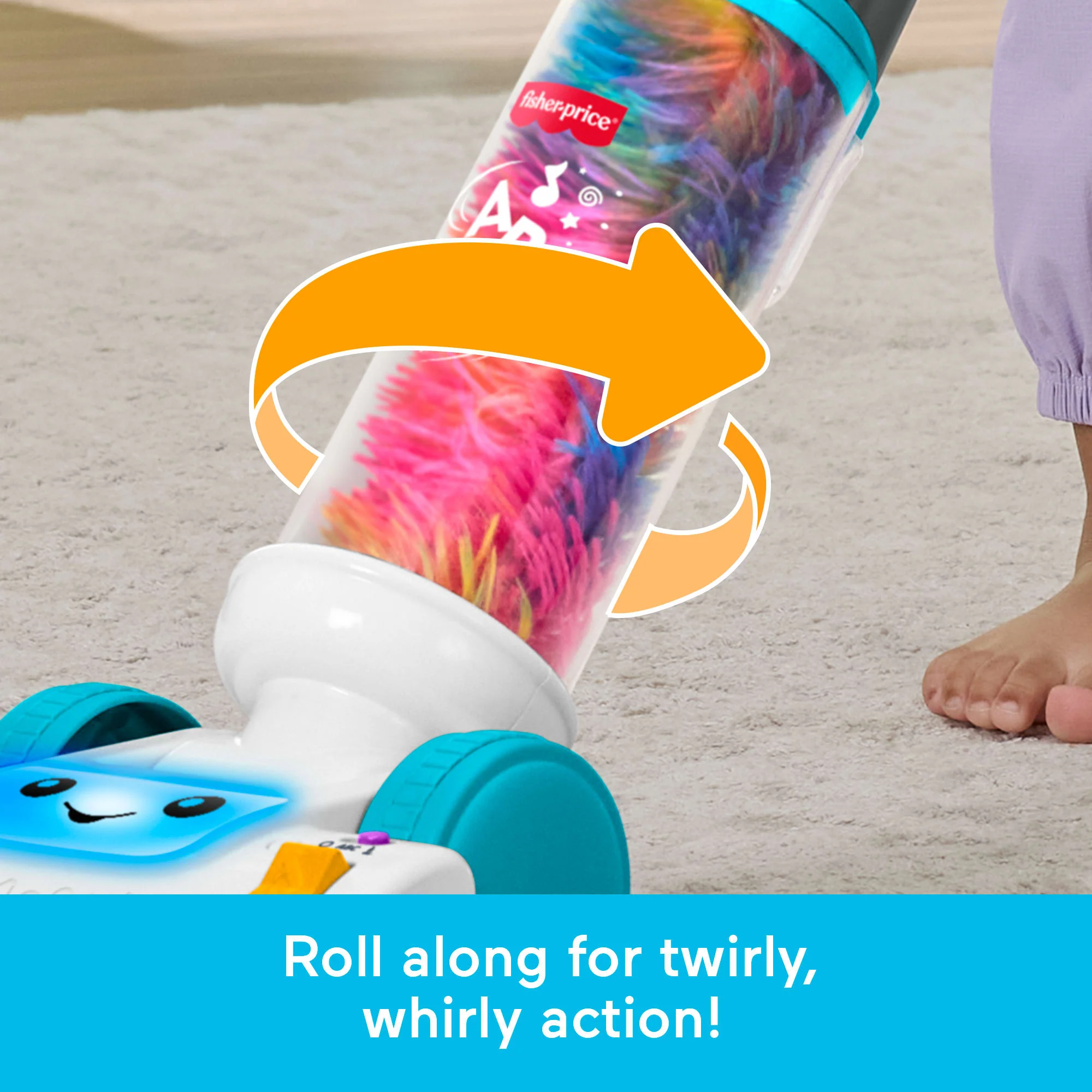 Fisher-Price Laugh & Learn 2-In-1 Vacuum Toddler Electronic Learning Toy With Lights & Music - Image 4