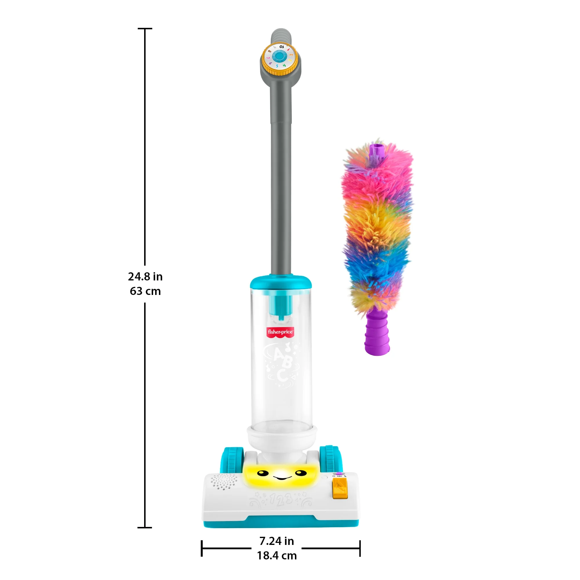 Fisher-Price Laugh & Learn 2-In-1 Vacuum Toddler Electronic Learning Toy With Lights & Music - Image 6