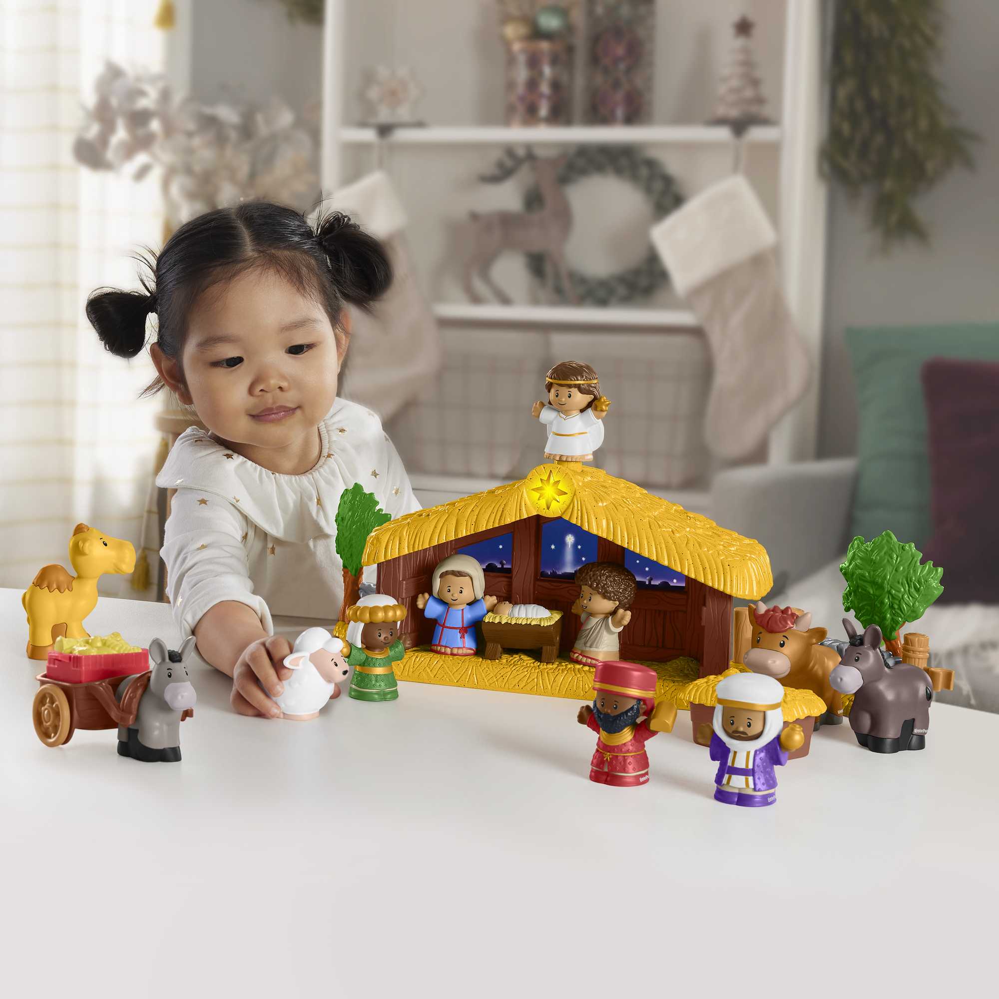 Fisher-Price Little People-Coffret Crèche Pour Tout-Petits, 18 Pièces - Image 2