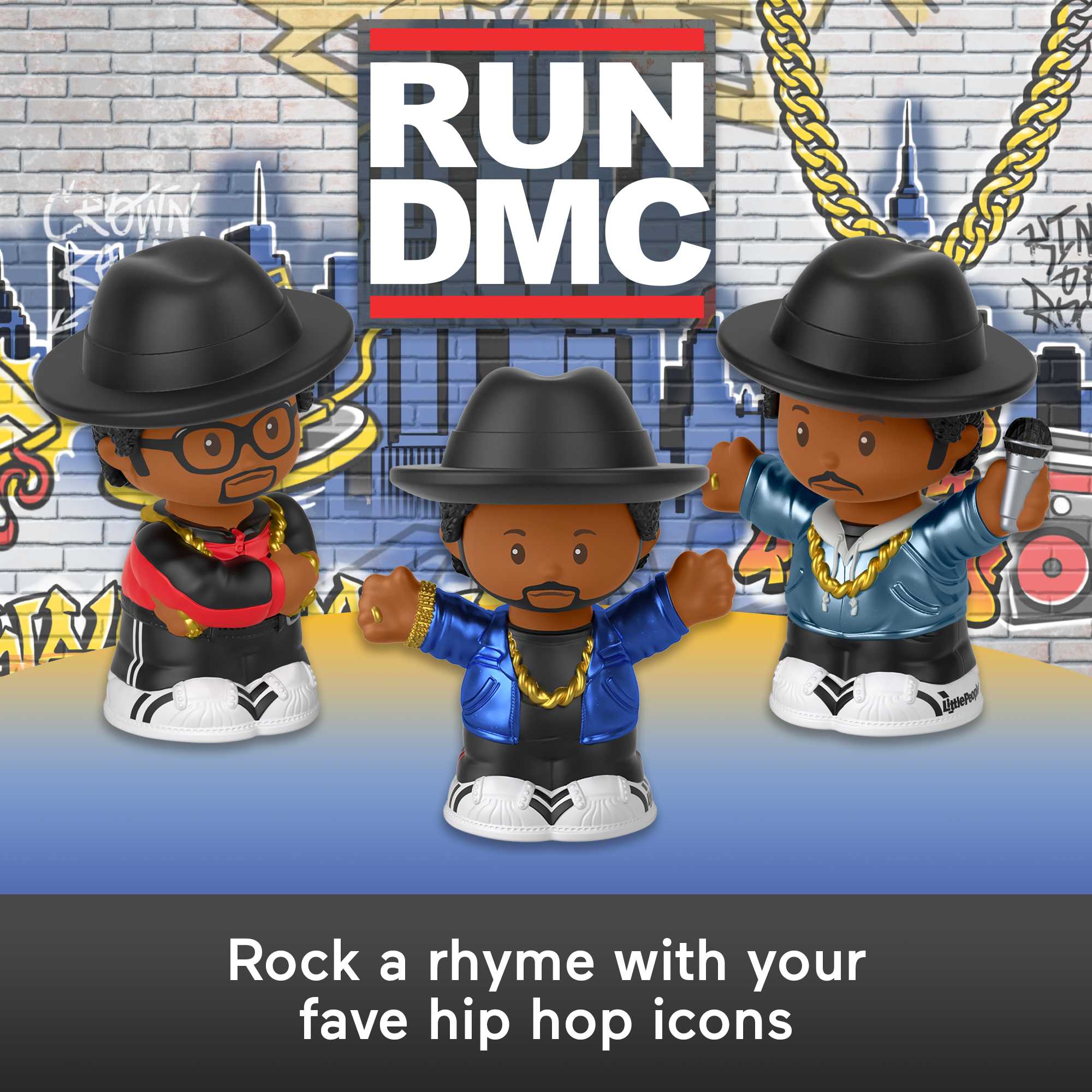Fisher-Price Little People Collector Run DMC Special Edition Figure Set, 3 Figurines - Image 2