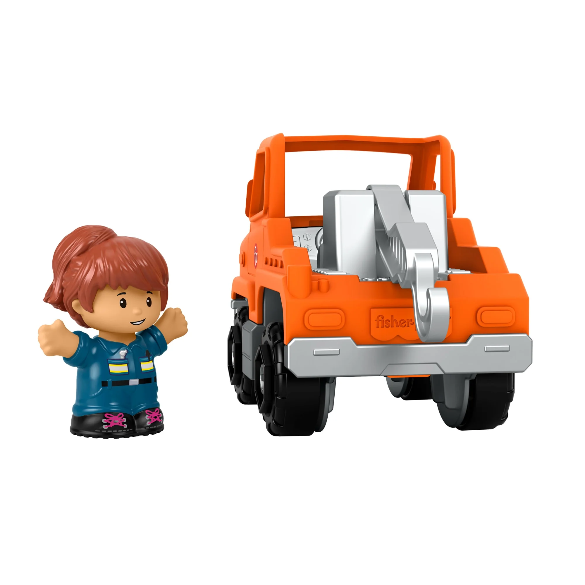 Fisher-Price Little People Help And Go Tow Truck & Figure Set For Toddlers, 2 Pieces - Image 15