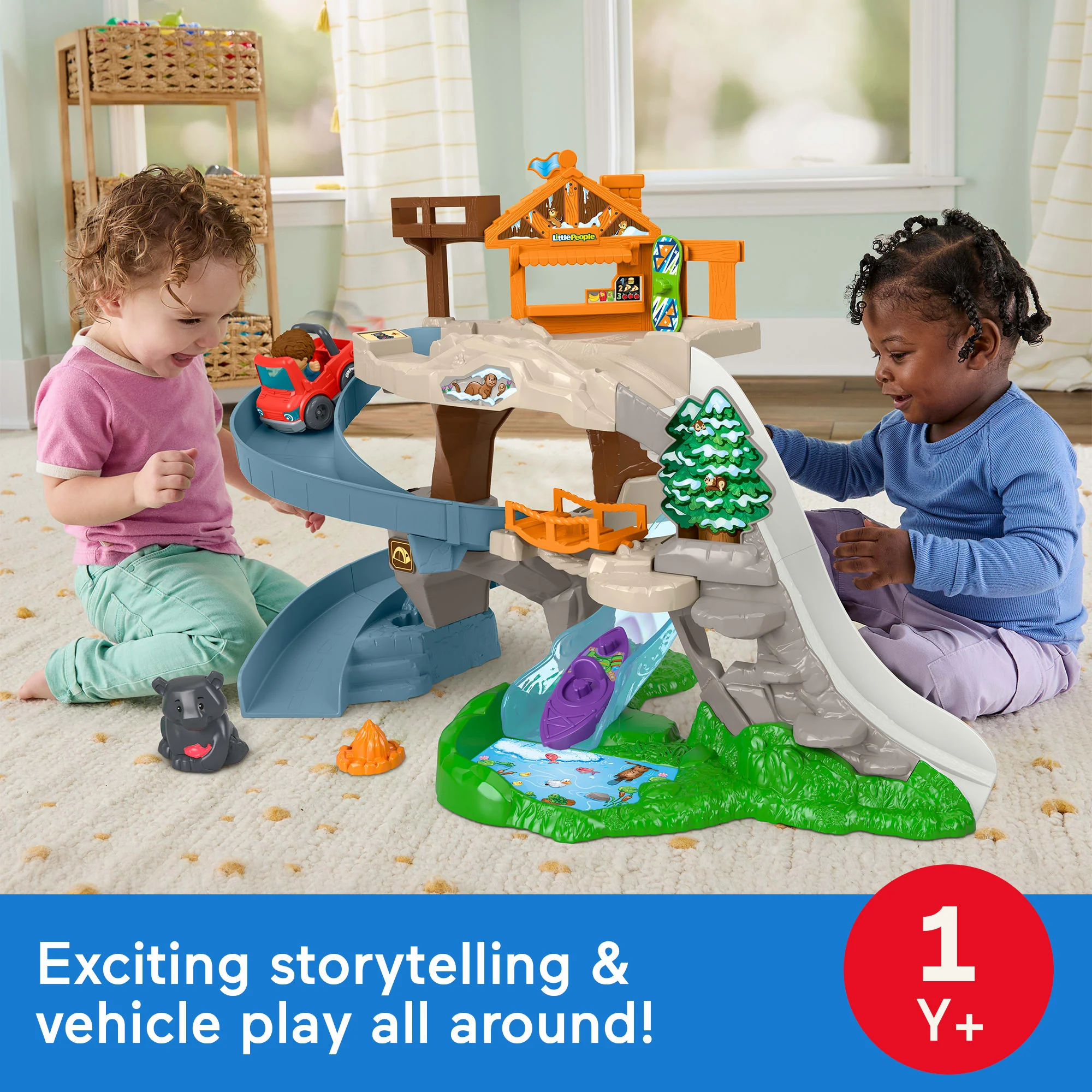 Fisher-Price Little People Ultimate Mountain Playset, Vehicle, Figures & Pieces For Toddler Play - Image 2